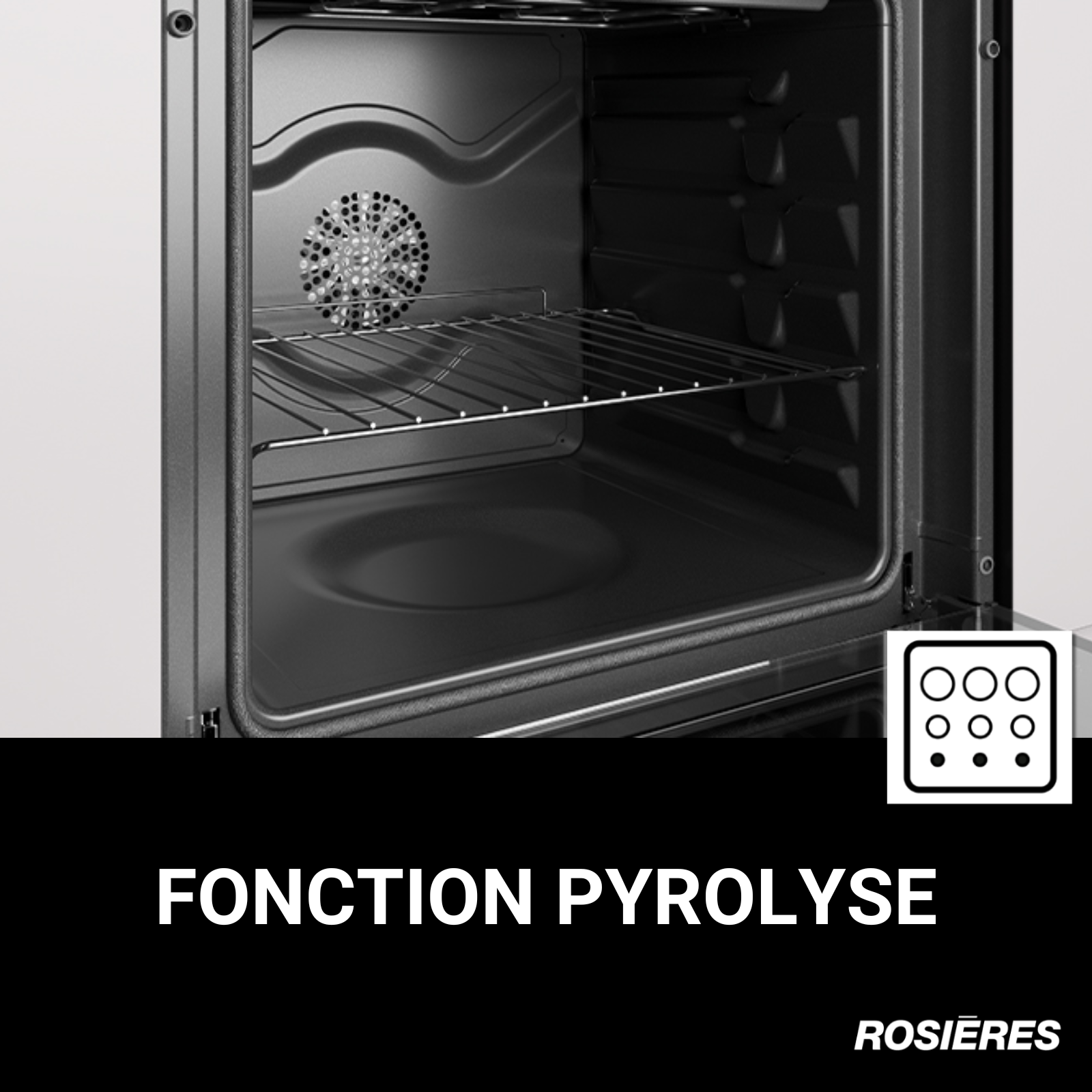 Four chaleur pulsée, pyrolyse, ROSIÈRES RFC3O0979PN WF Noir Leroy Merlin — free download