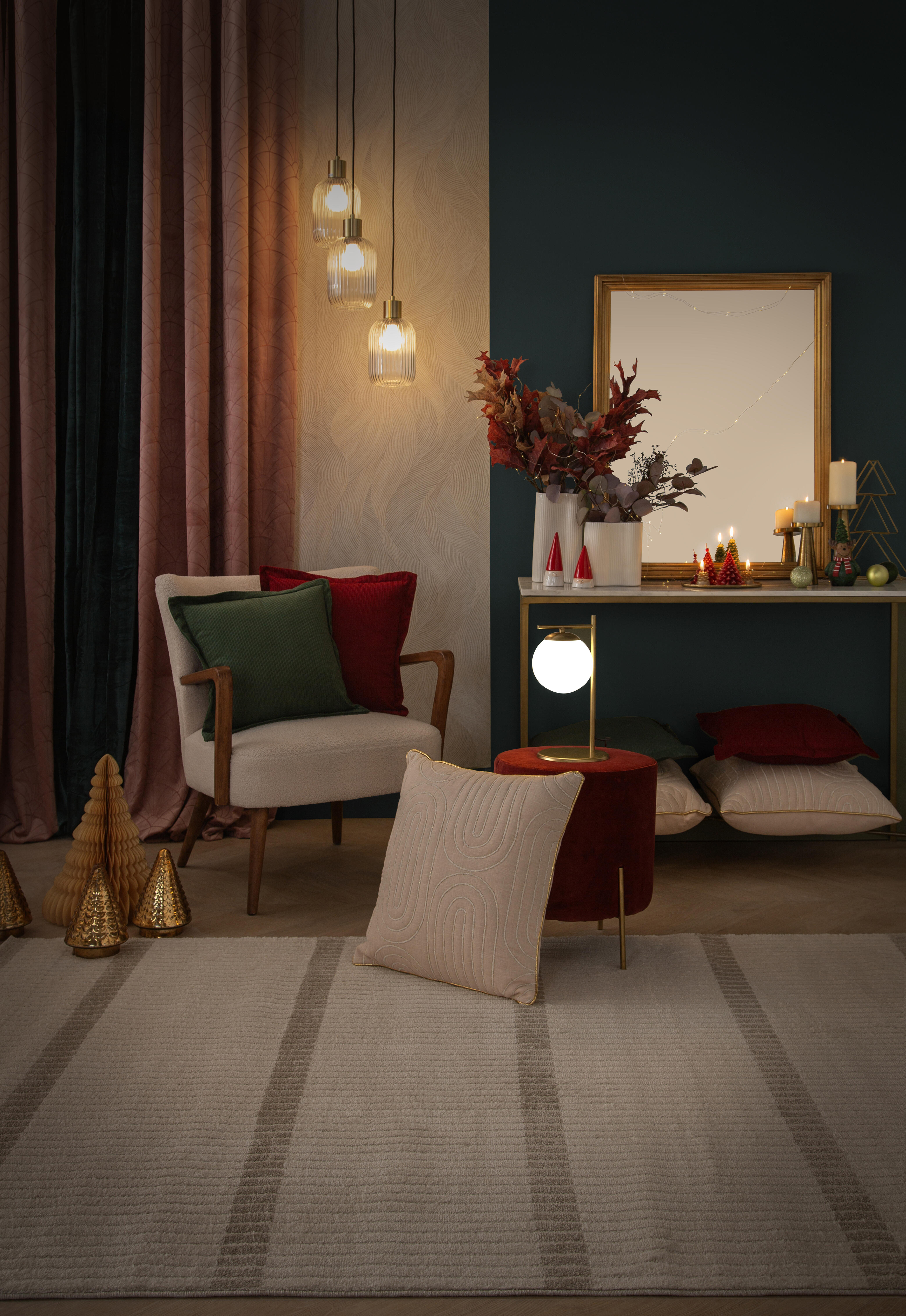 Candeeiro de teto suspenso redondo DIPSY 3 luzes E27 D25cm vidro inspire - 13