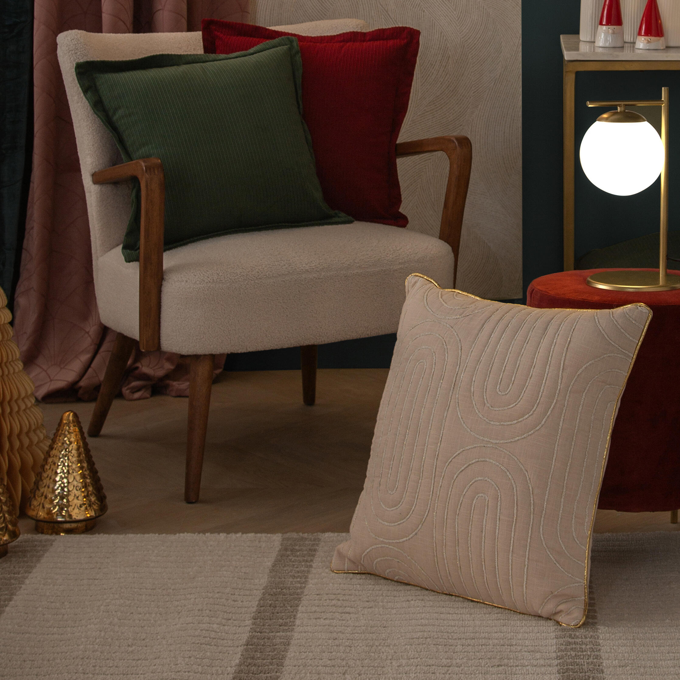 Candeeiro de teto suspenso redondo DIPSY 3 luzes E27 D25cm vidro inspire - 11