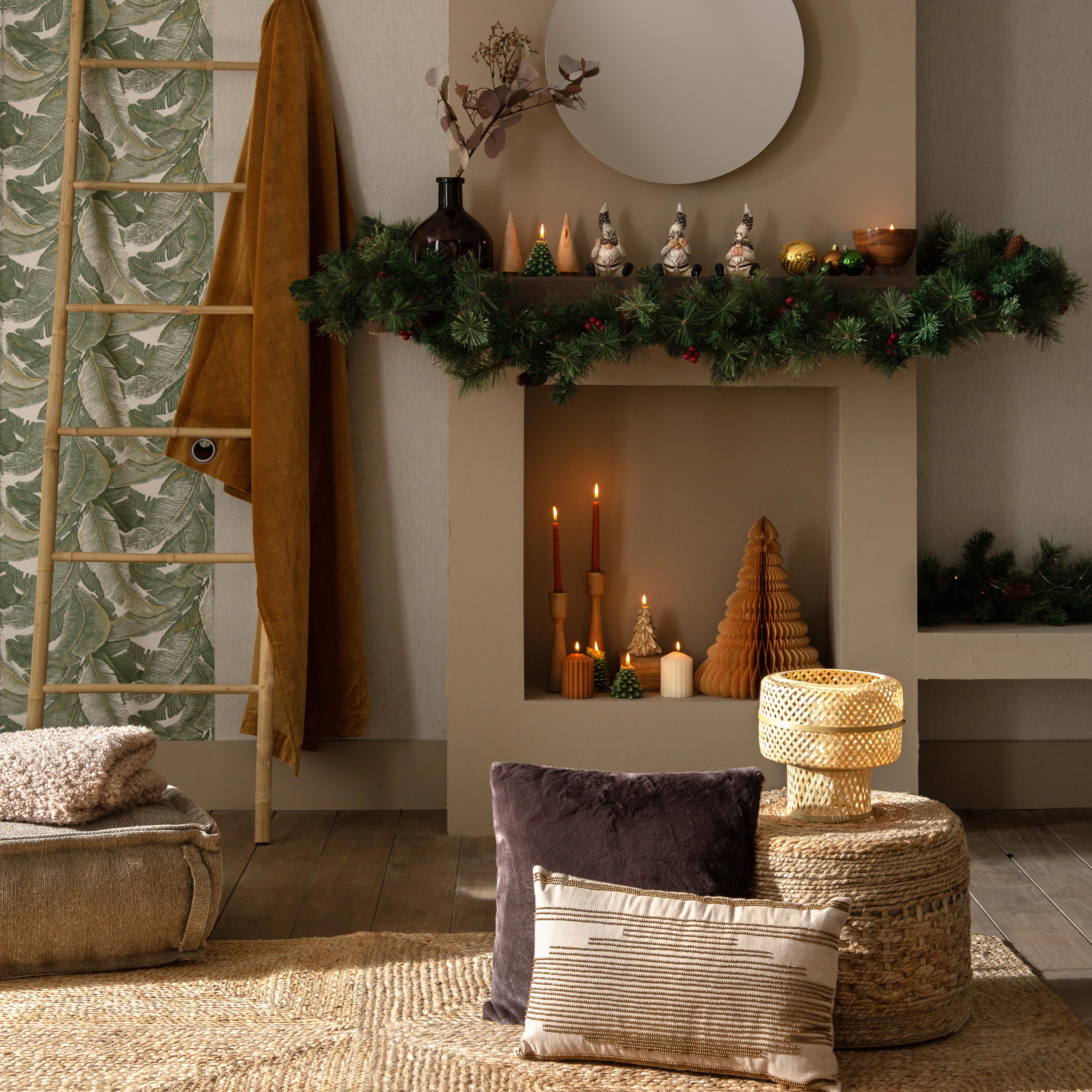 Candeeiro de mesa PANGA INSPIRE 21cm 1 luz bamboo - 16