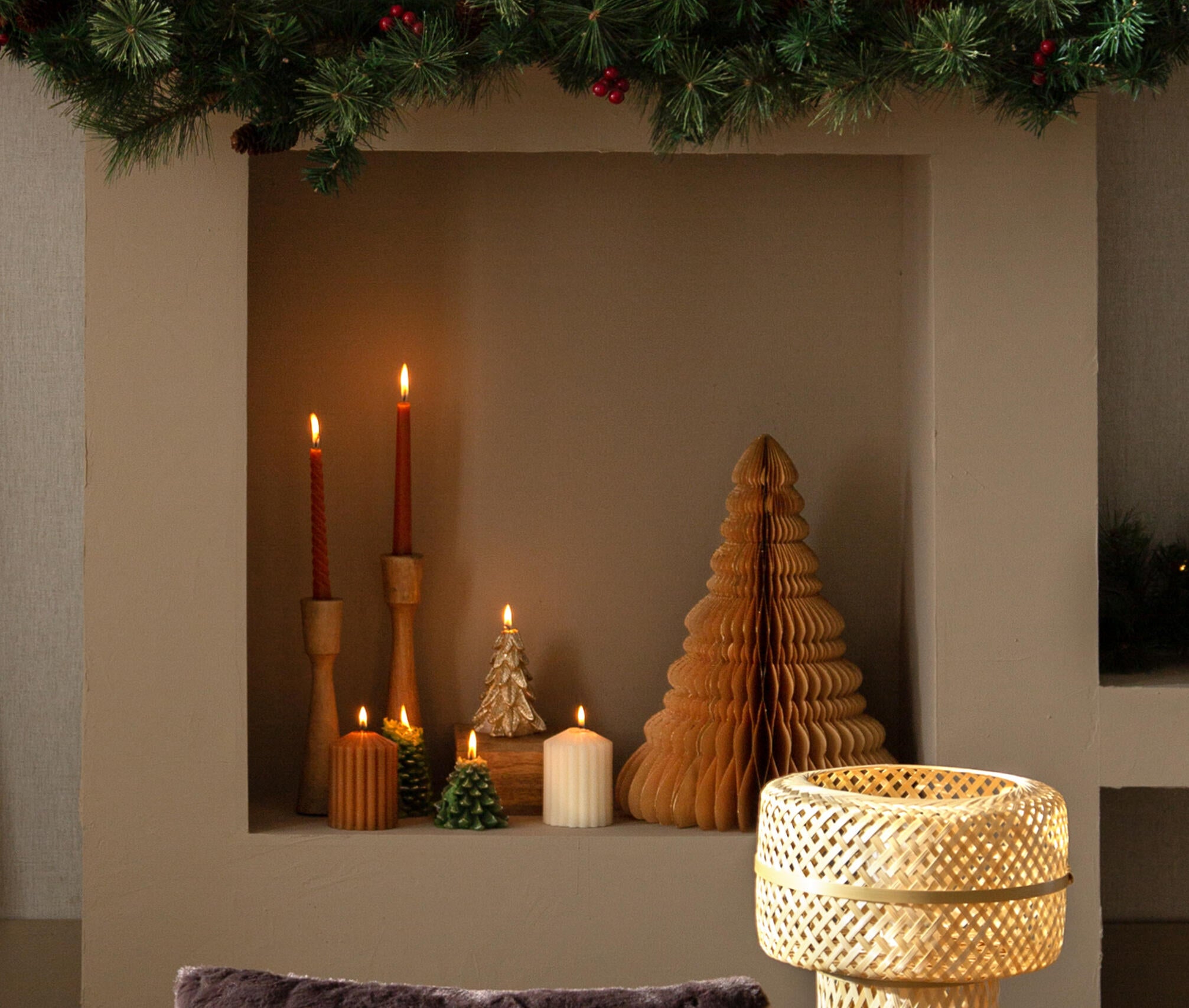 Candeeiro de mesa PANGA INSPIRE 21cm 1 luz bamboo - 12