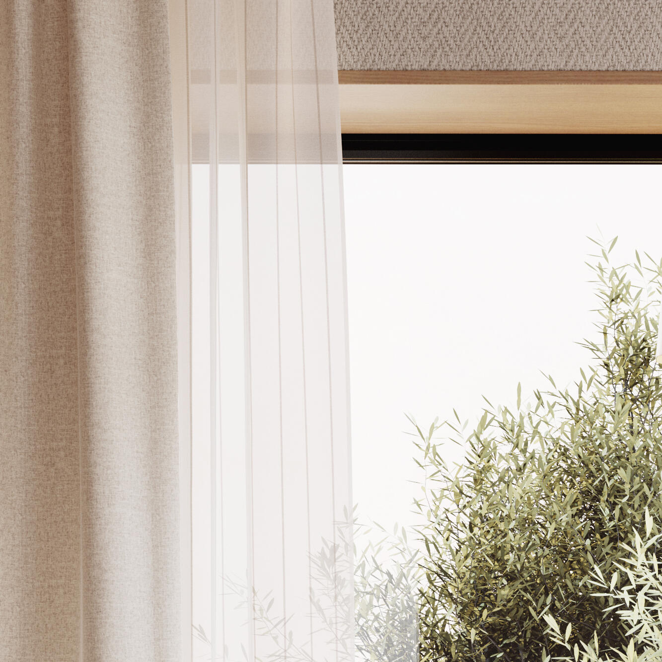 Cortinado ilhós Ayden 140x270cm natural - 5