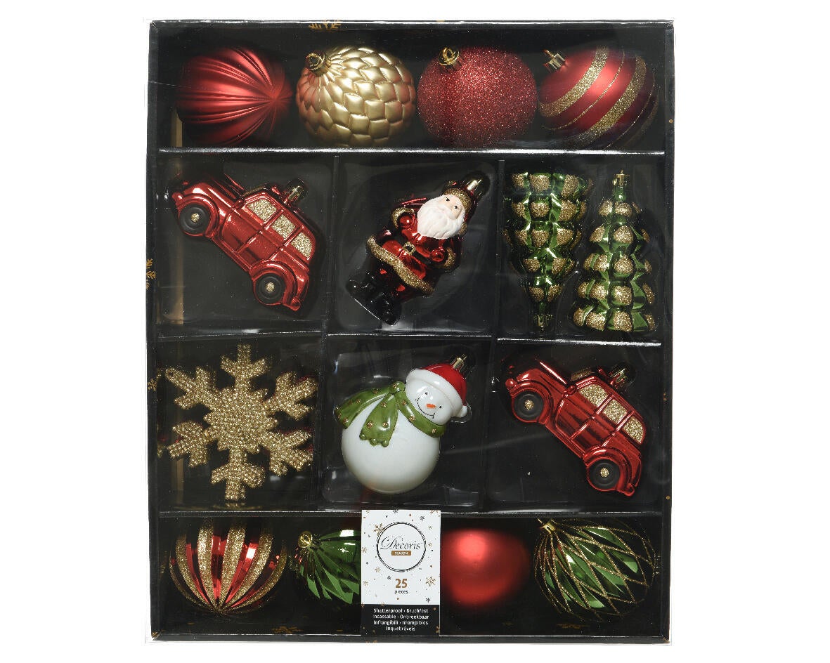 Set di 25 sfere natalizie mix di forme in PVC multicolore H 40.2 x L 8.5 x P 33 cm - 2