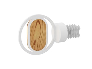 Lot de 2 embouts pour barre à rideau , Diam.20 mm blanc Design, CESSOT