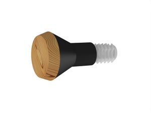 Lot de 2 embouts pour barre à rideau , Diam.20 mm noir Design, CESSOT