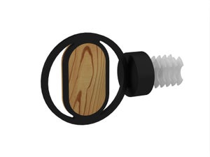 Lot de 2 embouts pour barre à rideau , Diam.20 mm noir Design, CESSOT