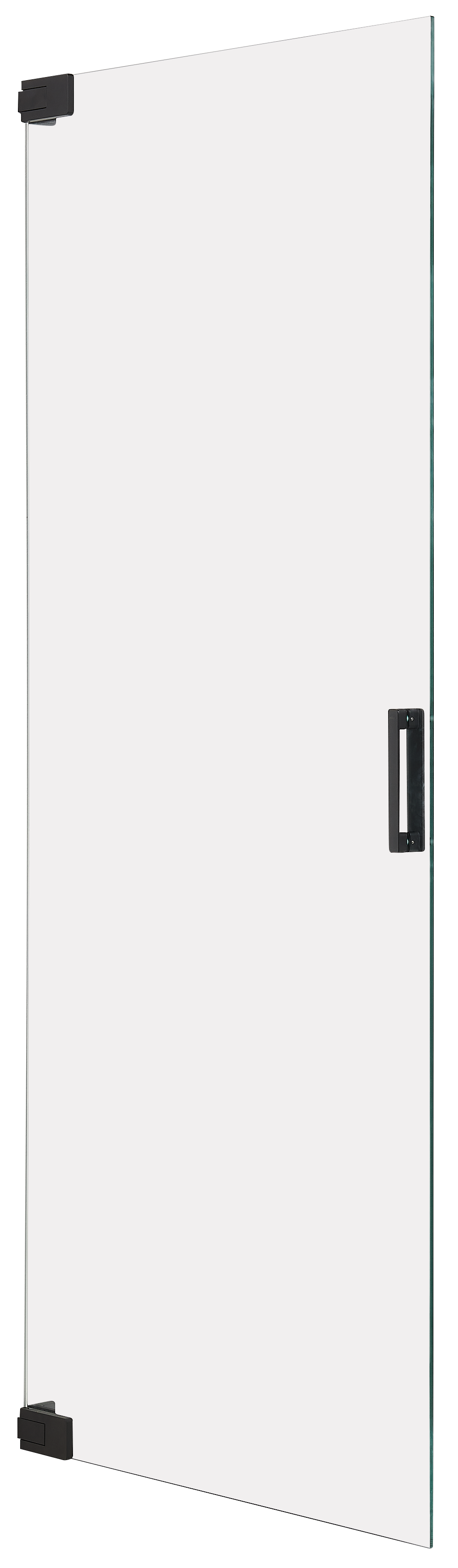 Drzwi prysznicowe uchylne do wnęki czarne Pure 90x200 cm Sealskin