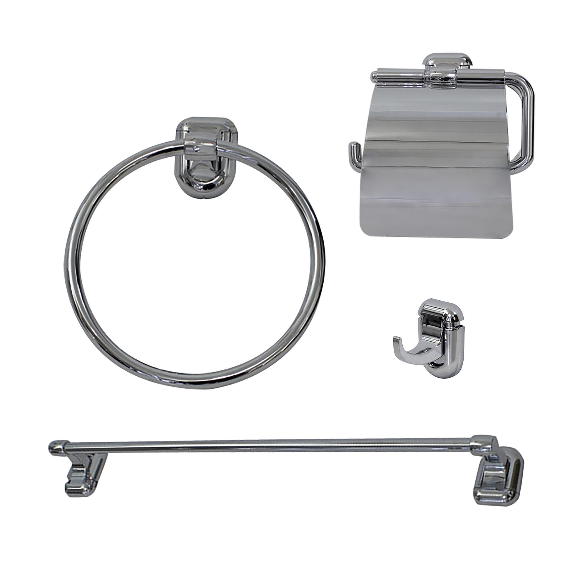 Set de accesorios de 4 piezas cromo