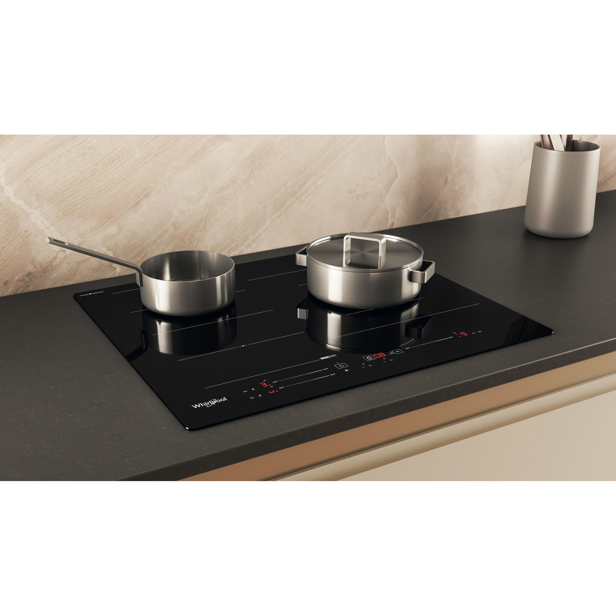 Placa de inducción WHIRLPOOL WF S9860 CPNE con 3 zonas de cocción zona grande de 30cm y zona flex 7 W negro 60cm - 5