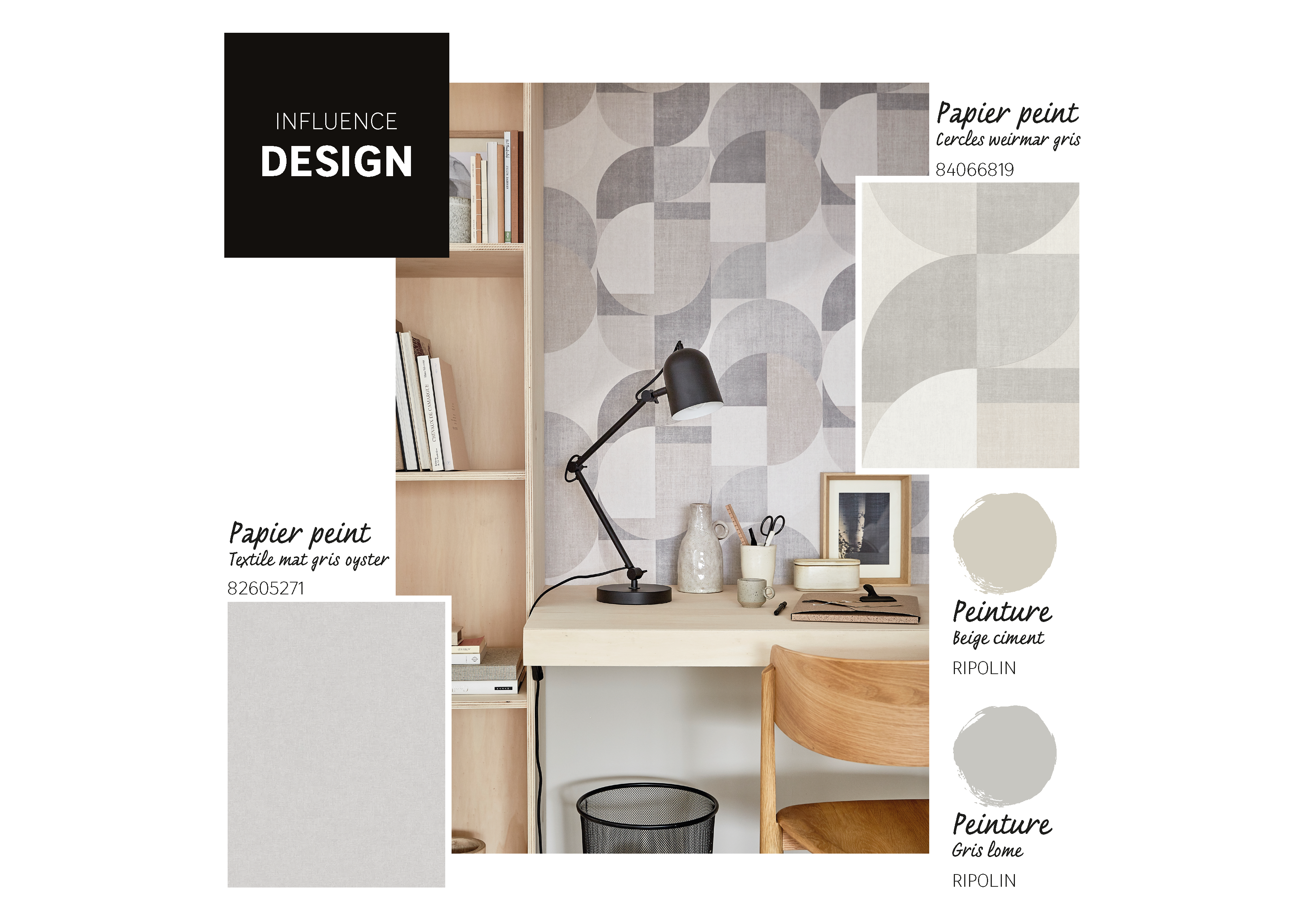 Papier peint vinyle Cercles Weirmar - 2