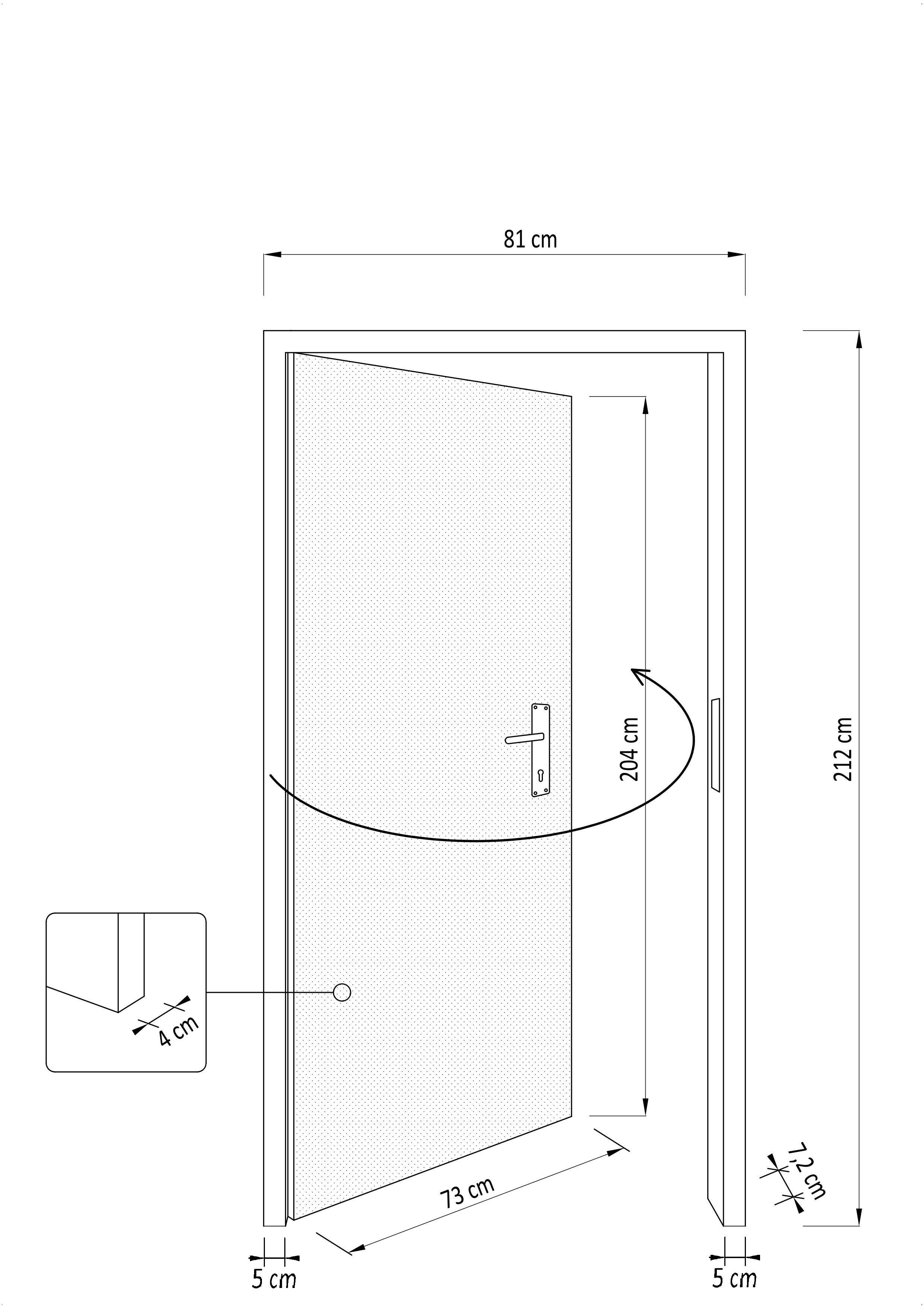 Bloc-porte, chêne Noé H.204 x l.73 cm, poussant gauche - 6