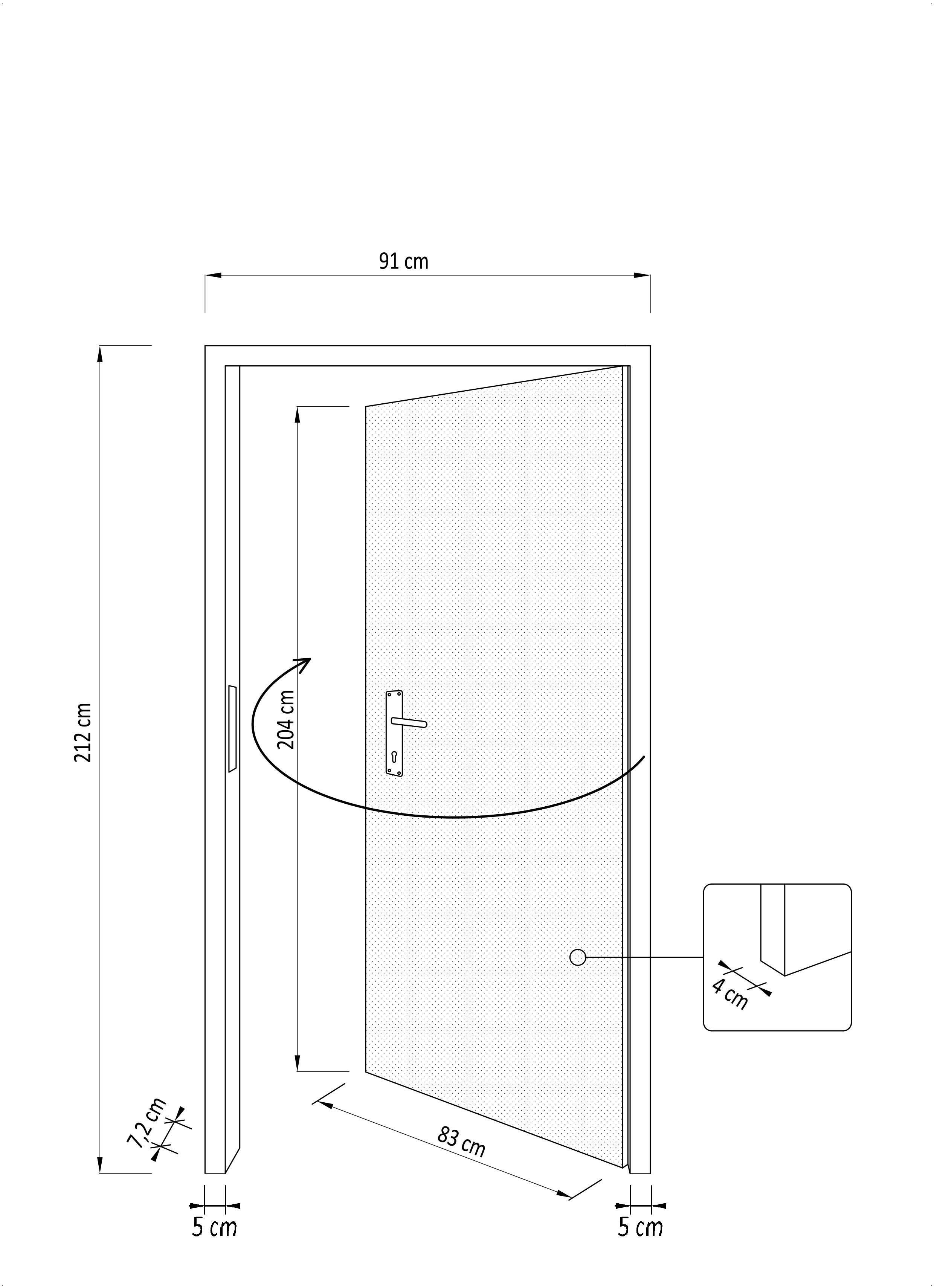 Bloc-porte vitré bois Noé H.204 x l.83 poussant droit - 6