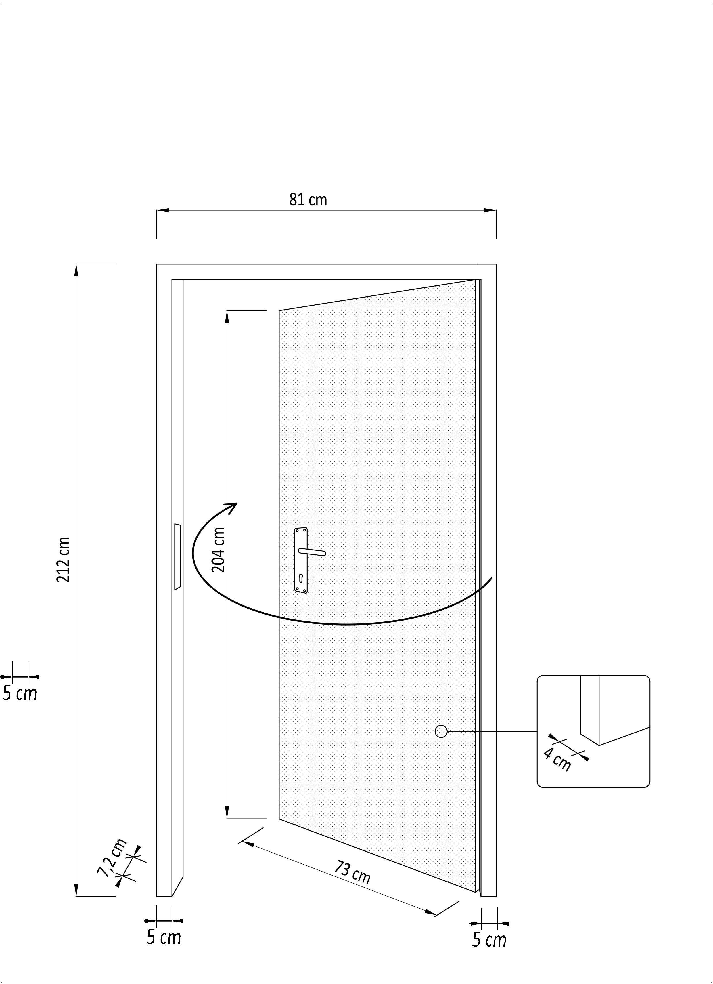 Bloc-porte vitré bois Noé H.204 x l.73 poussant droit - 6
