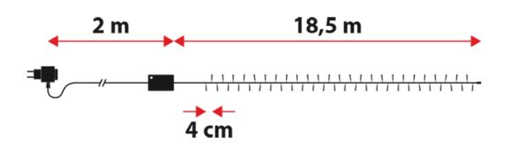 Catena luminosa per albero di Natale 450 luci LED bianche calde programmabile - 3