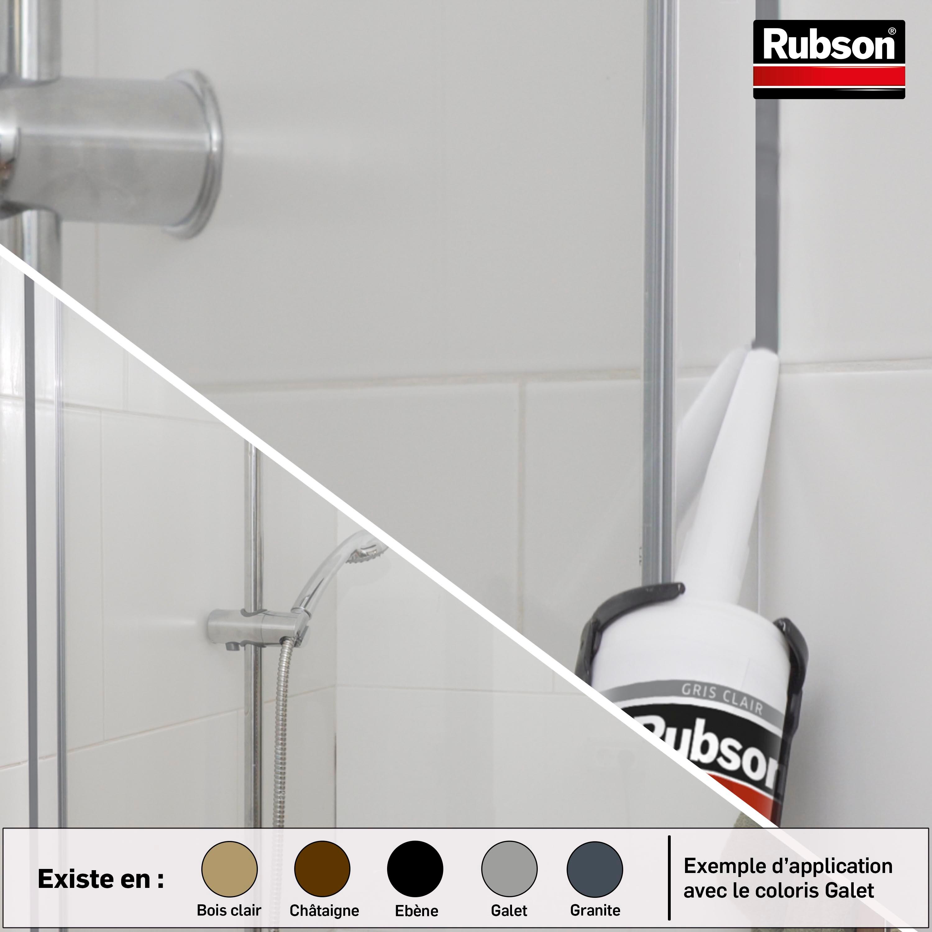 Silicone d'étanchéité Salle de bain saine RUBSON noir, 280 ml - 3