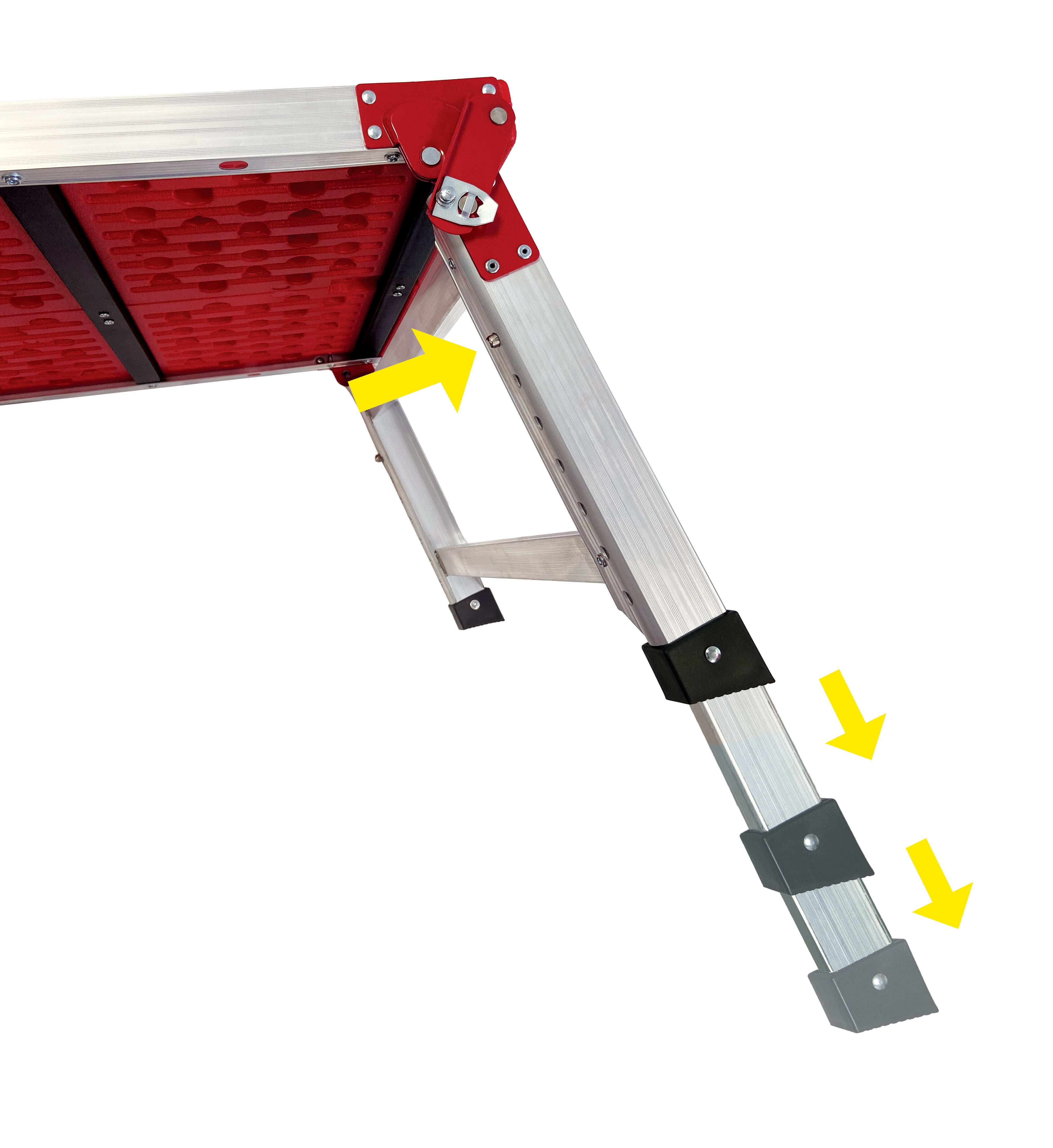Plateforme réglable HAILO PL090 PLUS aluminium 110 cm x 62 cm - 10