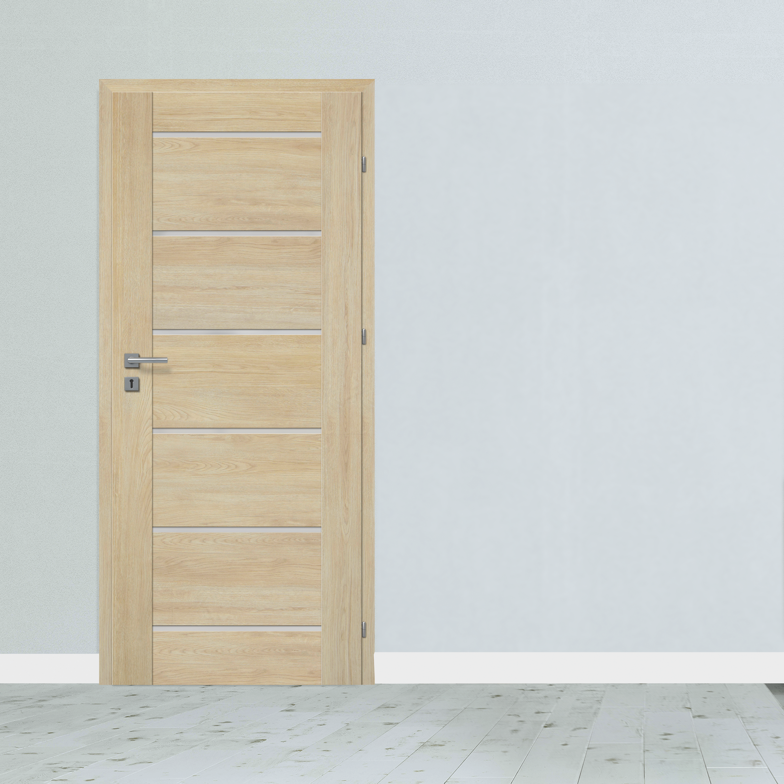 Puerta vitrina para mueble de cocina Oxford blanco H 76.8 x L 45 cm - 3