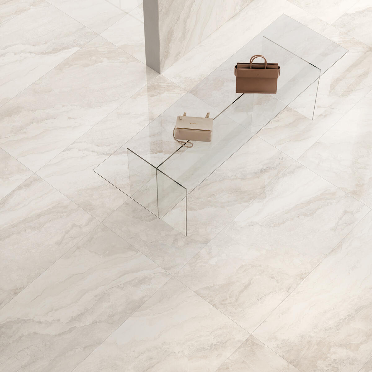 Carrelage sol effet marbre ivoire Mystic l.60 x L.120 cm SANT'AGOSTINO - 2
