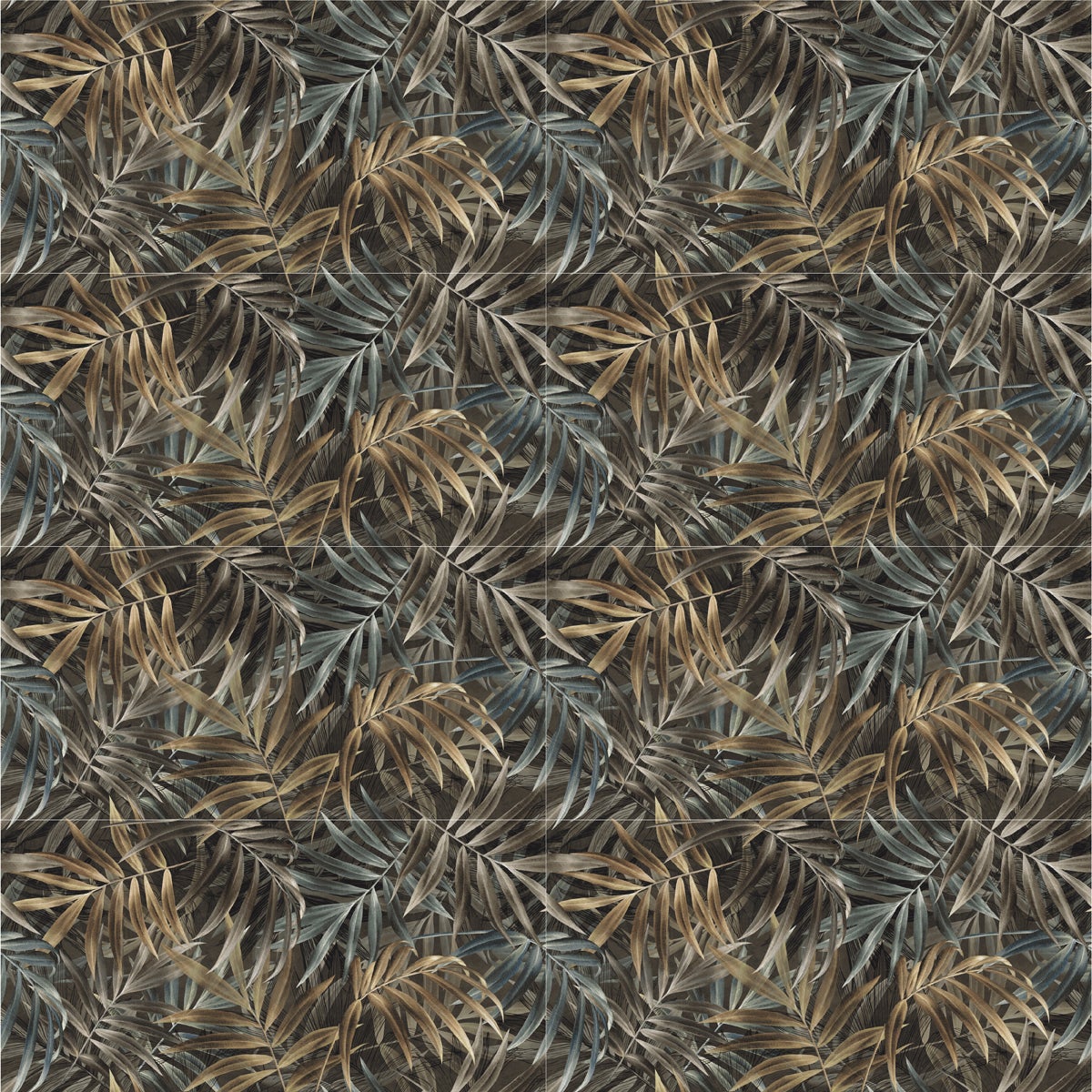 Carrelage mural effet papier peint dark satiné l.60 x L.120 cm Jardin - 2