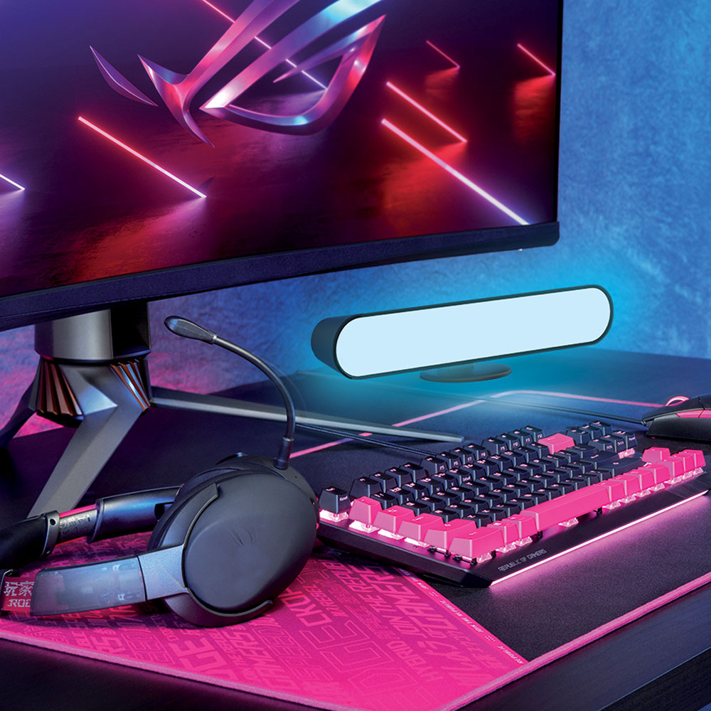 Lámpara de mesa gaming led negro rgb