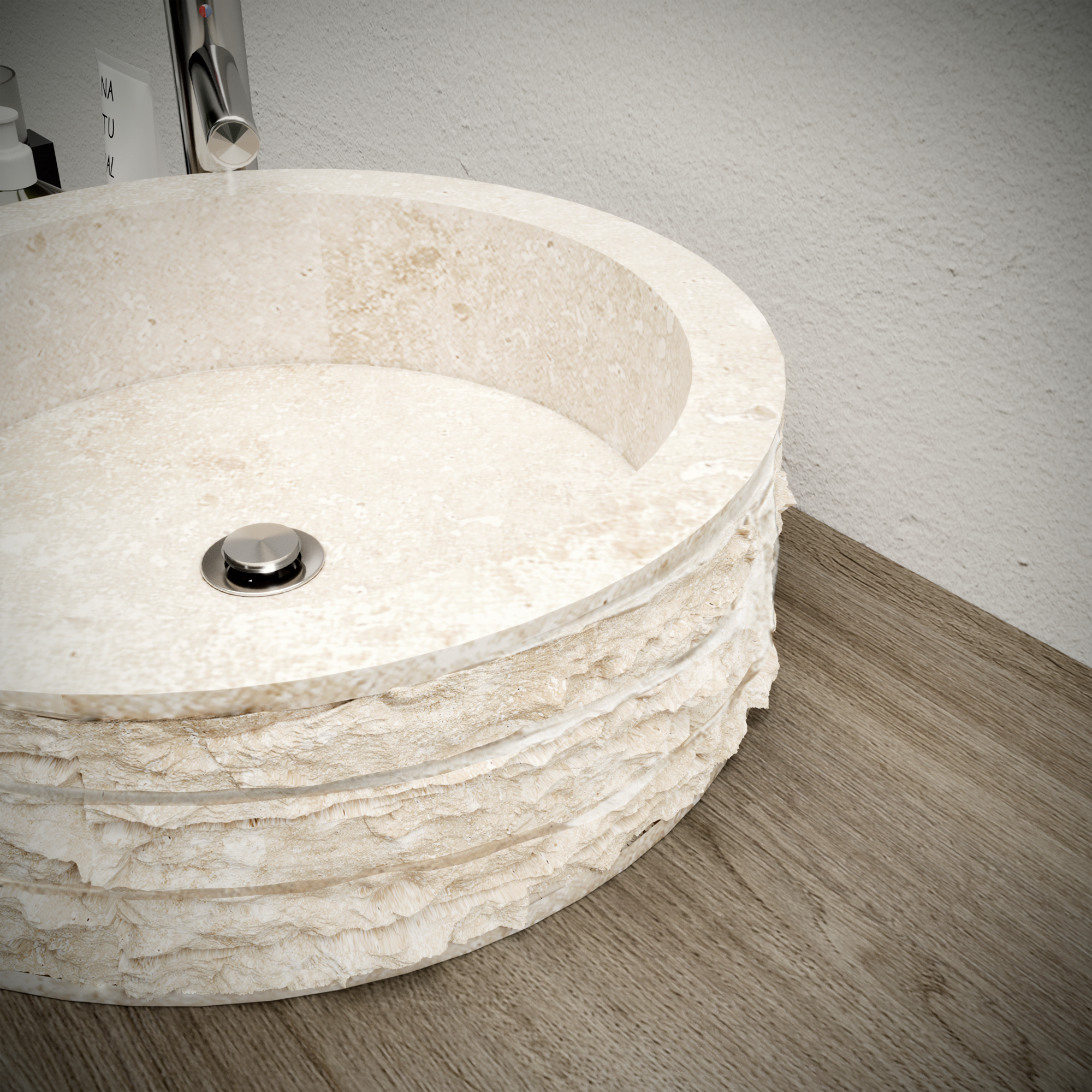 Lavatório Capri 40x40x15 cm mármore - 7