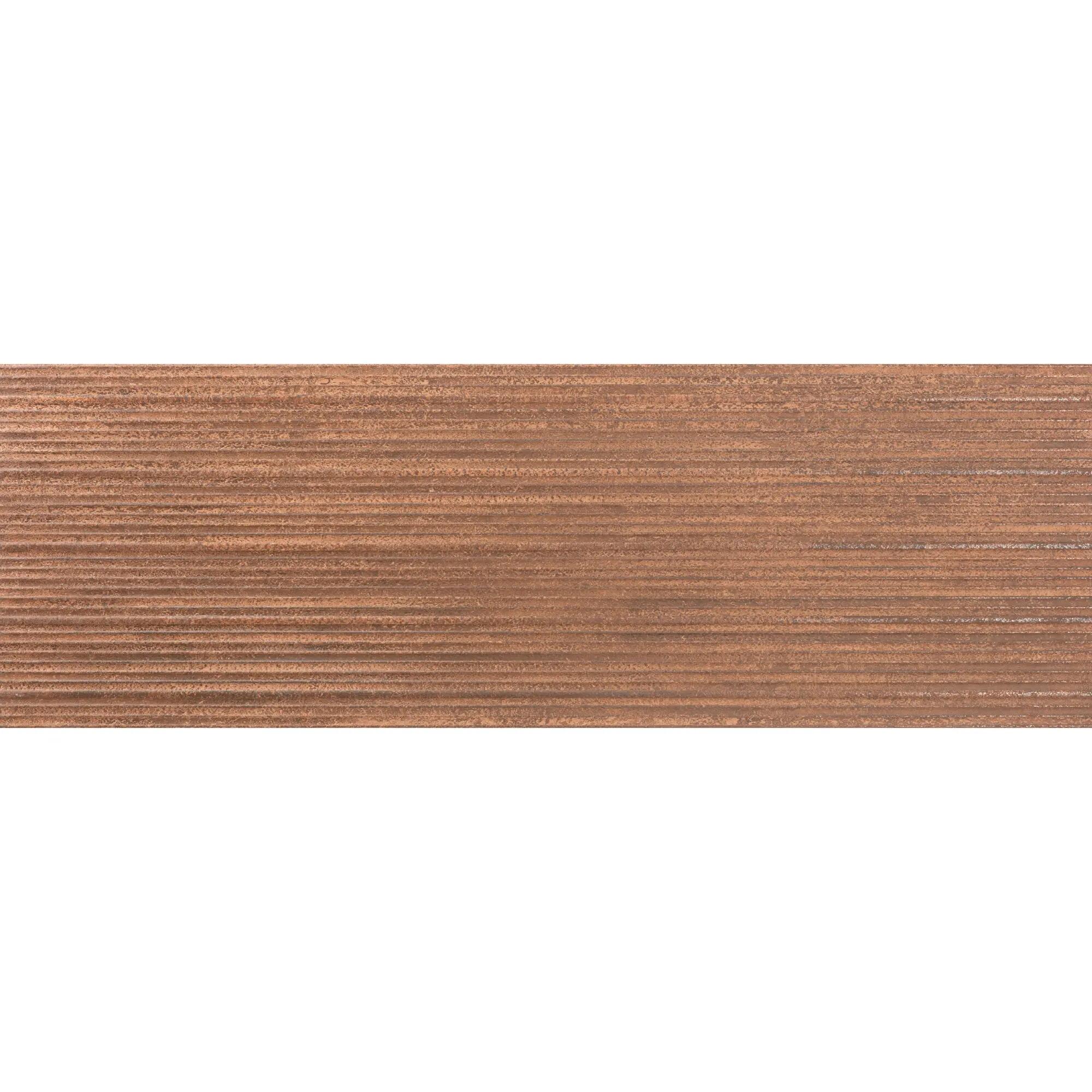 Azulejo cerámico titanium efecto cemento óxido relieve 30x90 cm artens
