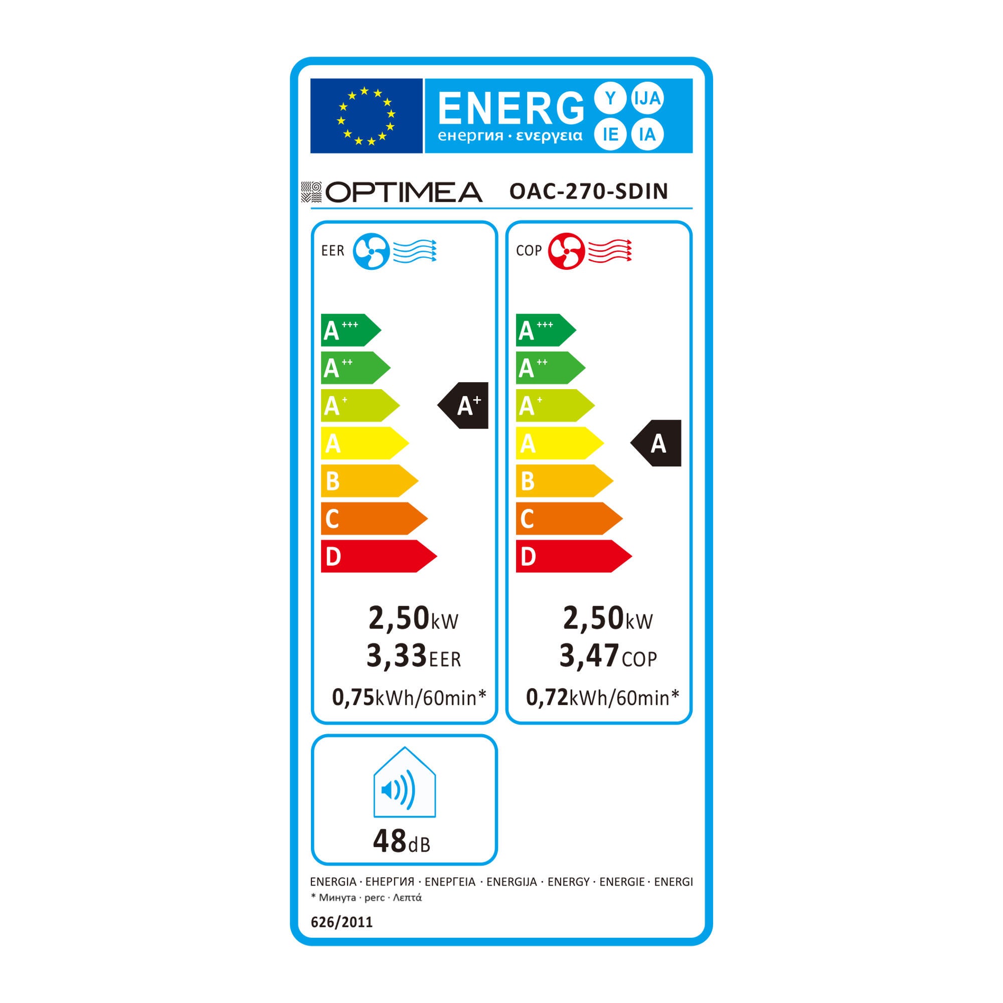 Climatiseur fixe monobloc OPTIMEA Oac-270-sdin, 99 kW - 9