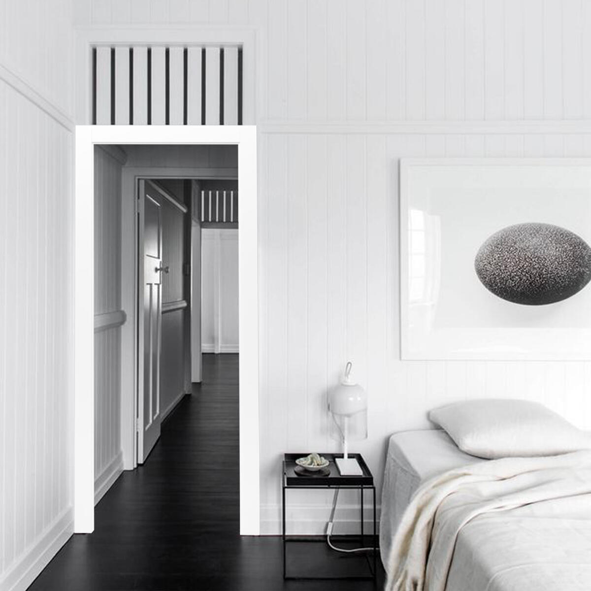 Telaio di passaggio in legno bianco L 80 x H 210 cm - 2