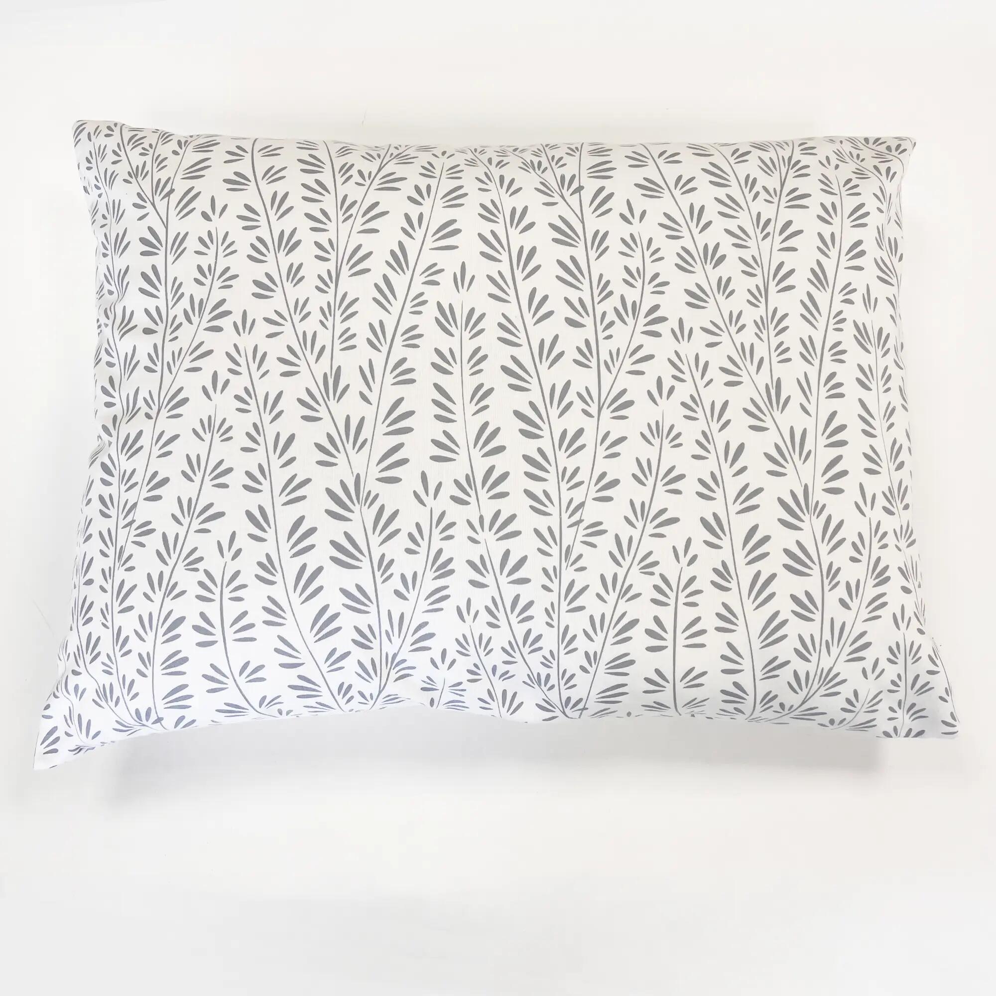 Funda de almohada franela algodón 81 hilos gris 50 x 85 cm