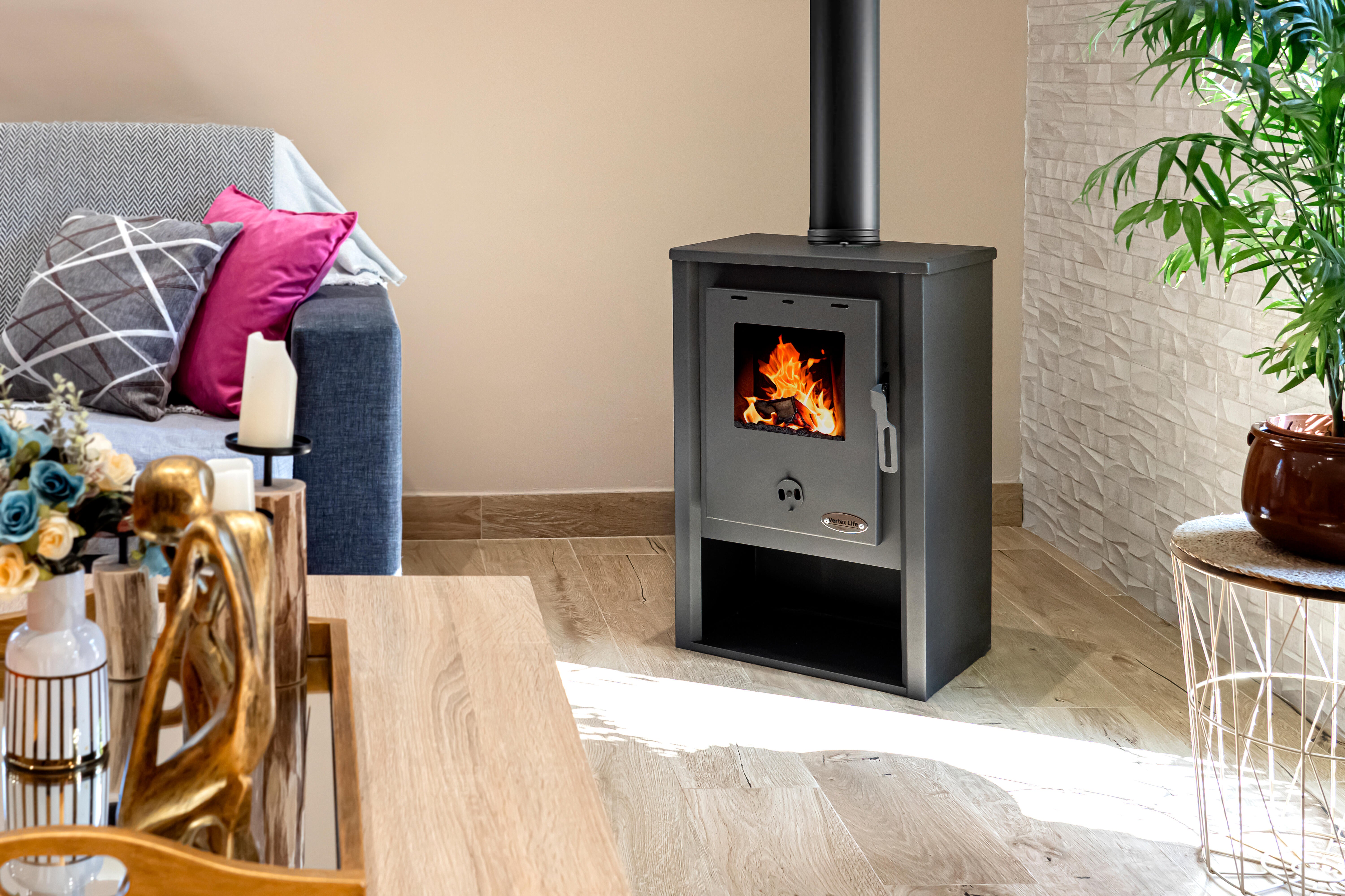 Estufa de leña berna eco de 9kw