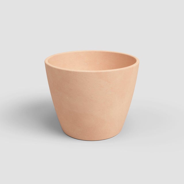 Maceta cónica de terracota ARTEVASI Emília ø 17.3 cm y 14 cm altura beige