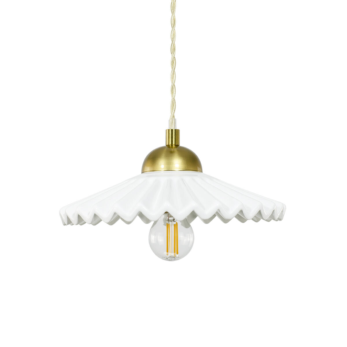 Suspension Babouchka céramique, blanc, Diam.14 cm, E27 - 5