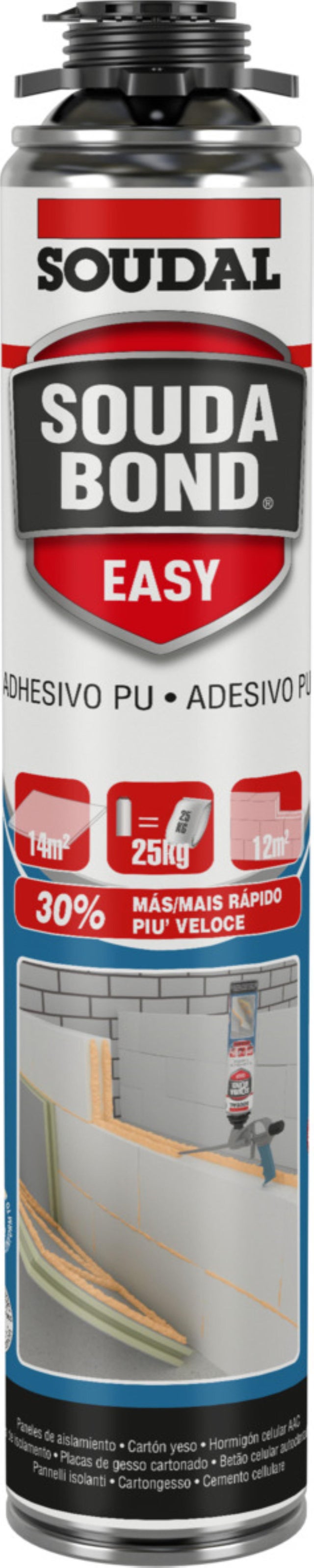 Cola em Espuma Painéis de Isolamento 750ml Soudabond Easy Soudal