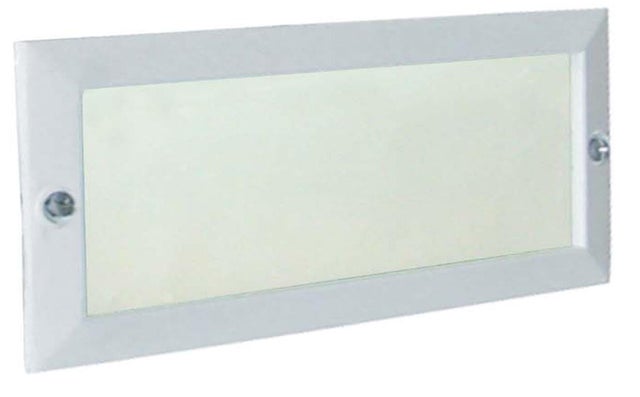 Portafaretto da incasso in alluminio ESCAPE E27 bianco rettangolare IP54