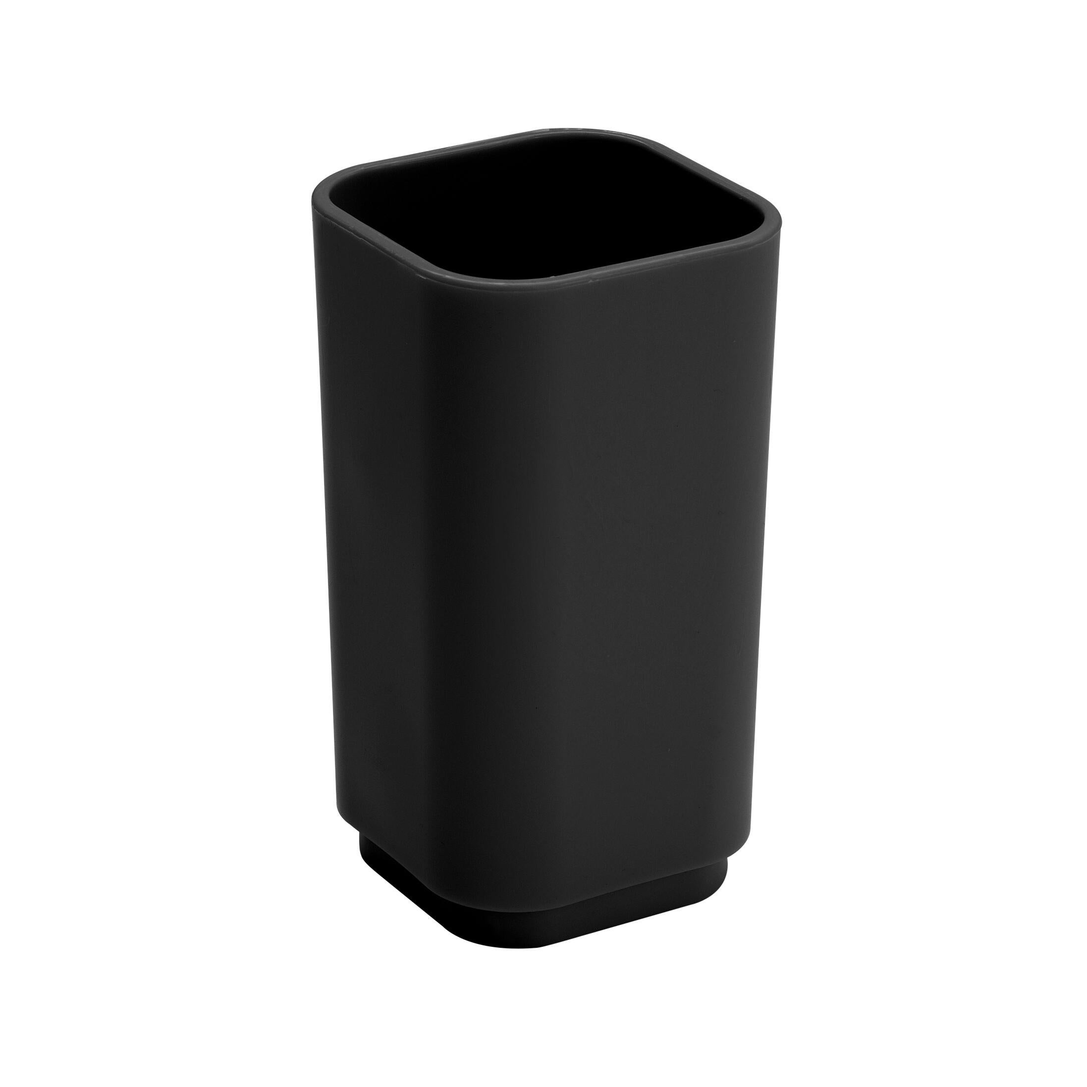 Vaso de baño seventy negro mate mate