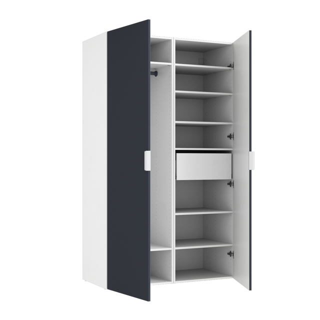 Petite Armoire Penderie Blanche - 2 Portes - Bois - État Neuf - Leroy Merlin