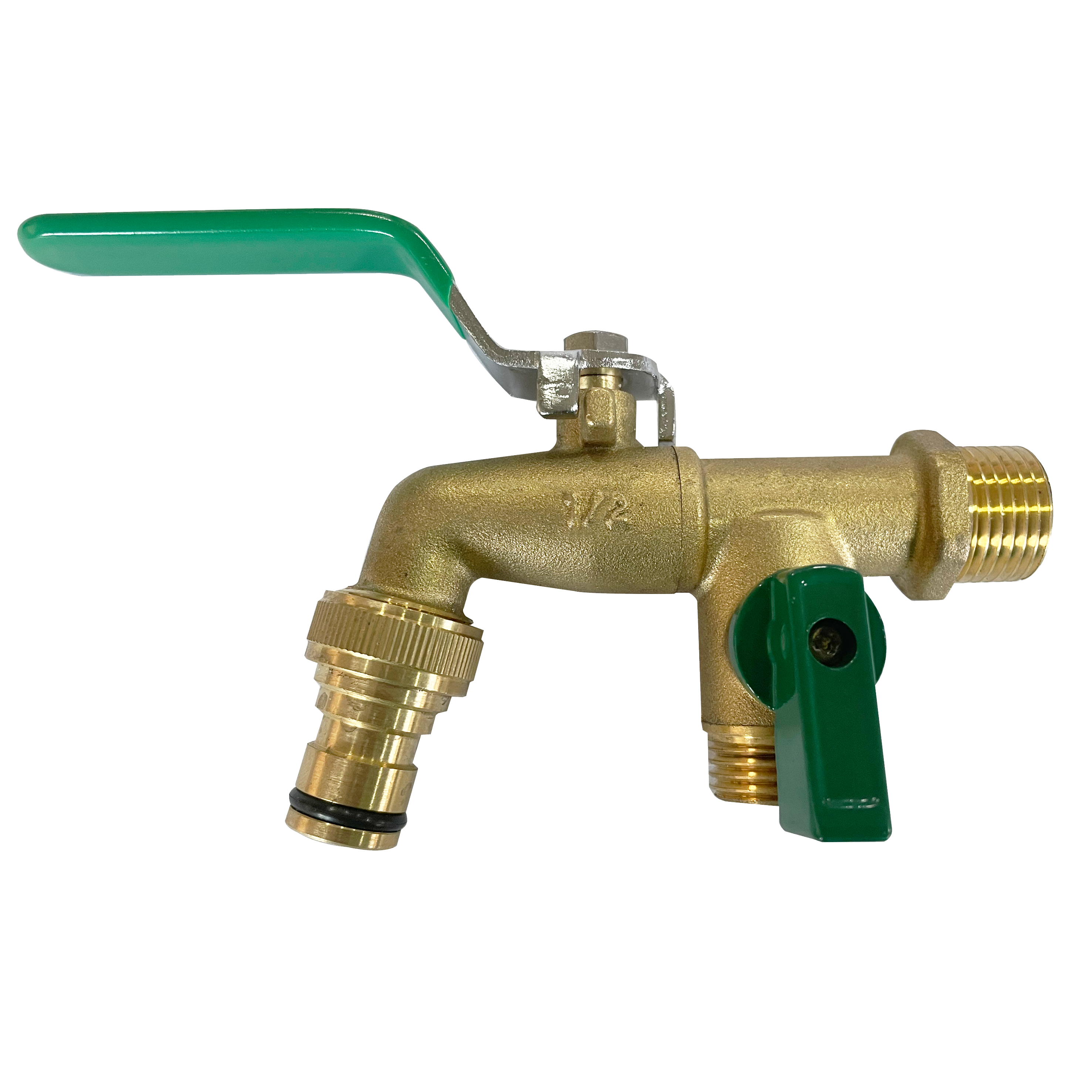 Equation  Grifo Doble Jardín 1/2-1/2 Conexión Rápido , Leroy Merlin