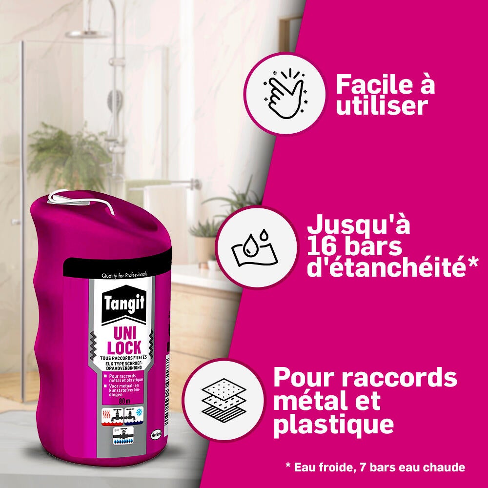 Bande d'étanchéité Unilock TANGIT, 80m, blanc - 3