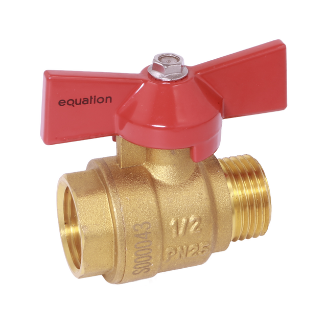 Vanne d'arrêt 1/4 de tour, mâle / femelle 15 x 21 mm 15 x 21 mm