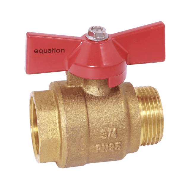 Vanne d'arrêt 1/4 de tour, mâle / femelle 20 x 27 mm 20 x 27 mm