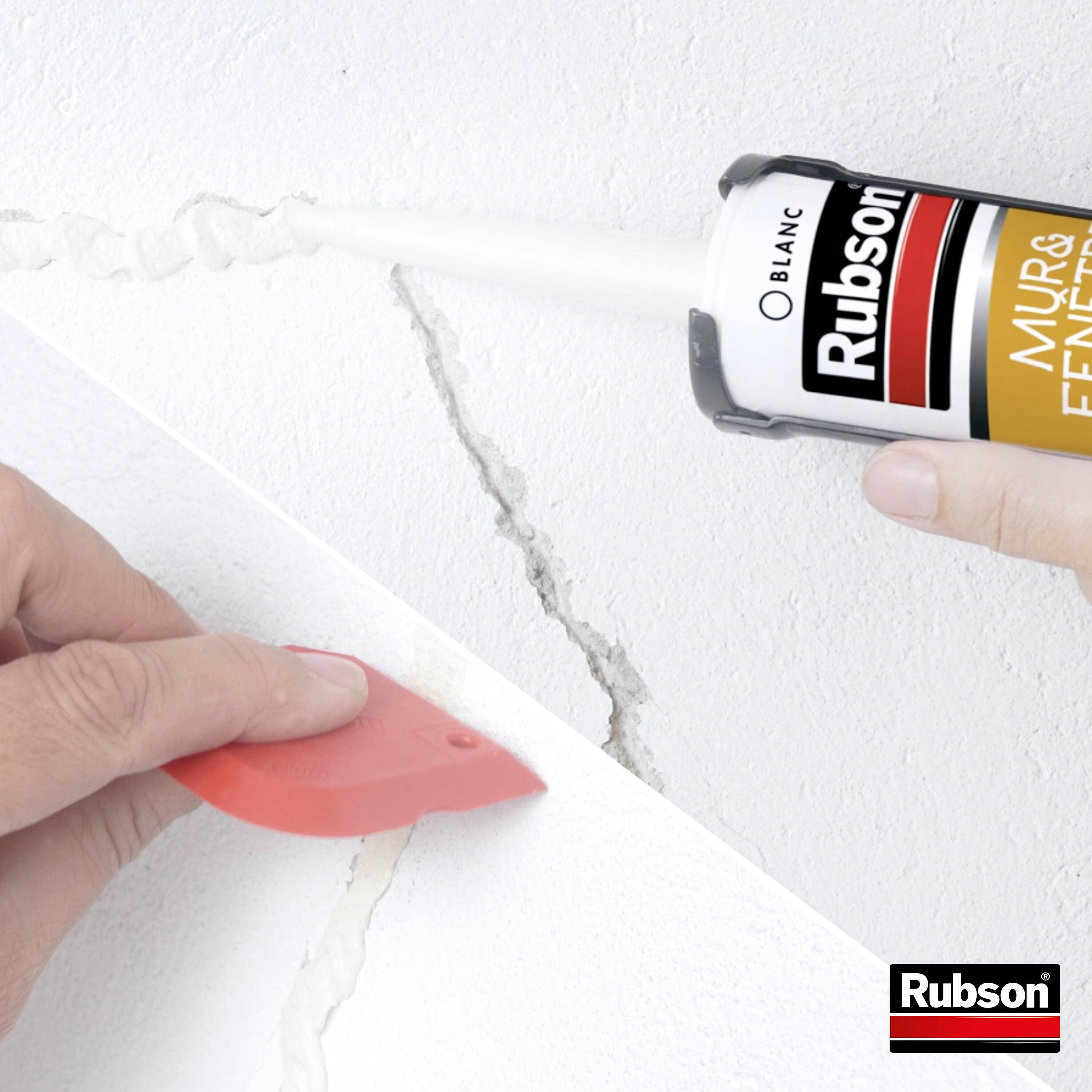 Mastic d'étanchéité Murs et fenêtres RUBSON blanc, 280 ml - 3