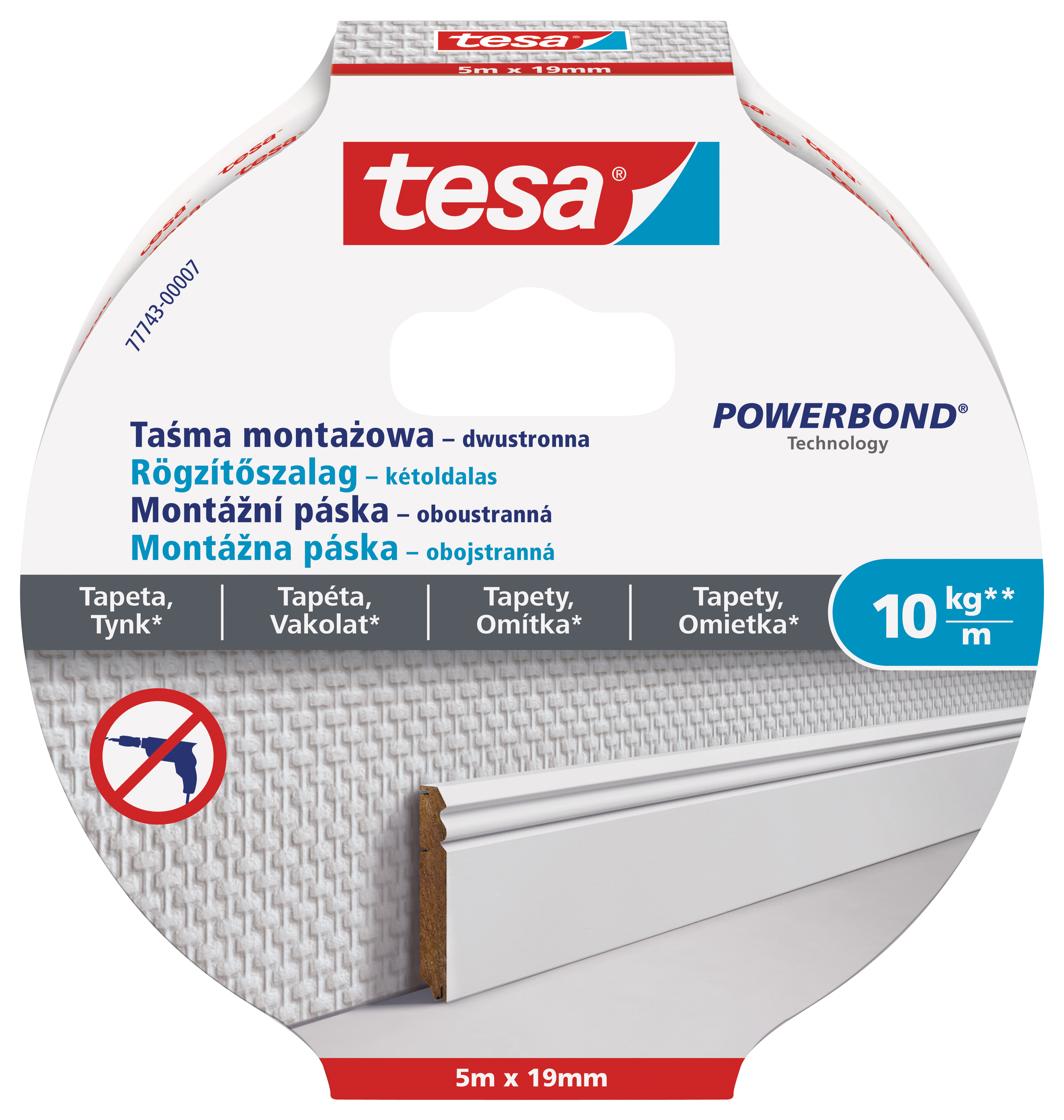 Taśma montażowa 19 mm 5m Tesa