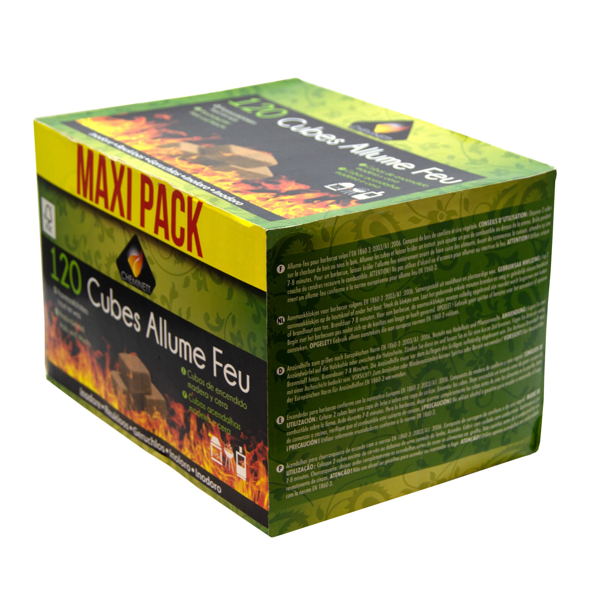 Cubos de encendido ecológico CHEMINETT MAXIPACK 120 unidades 100% Naturales - 10
