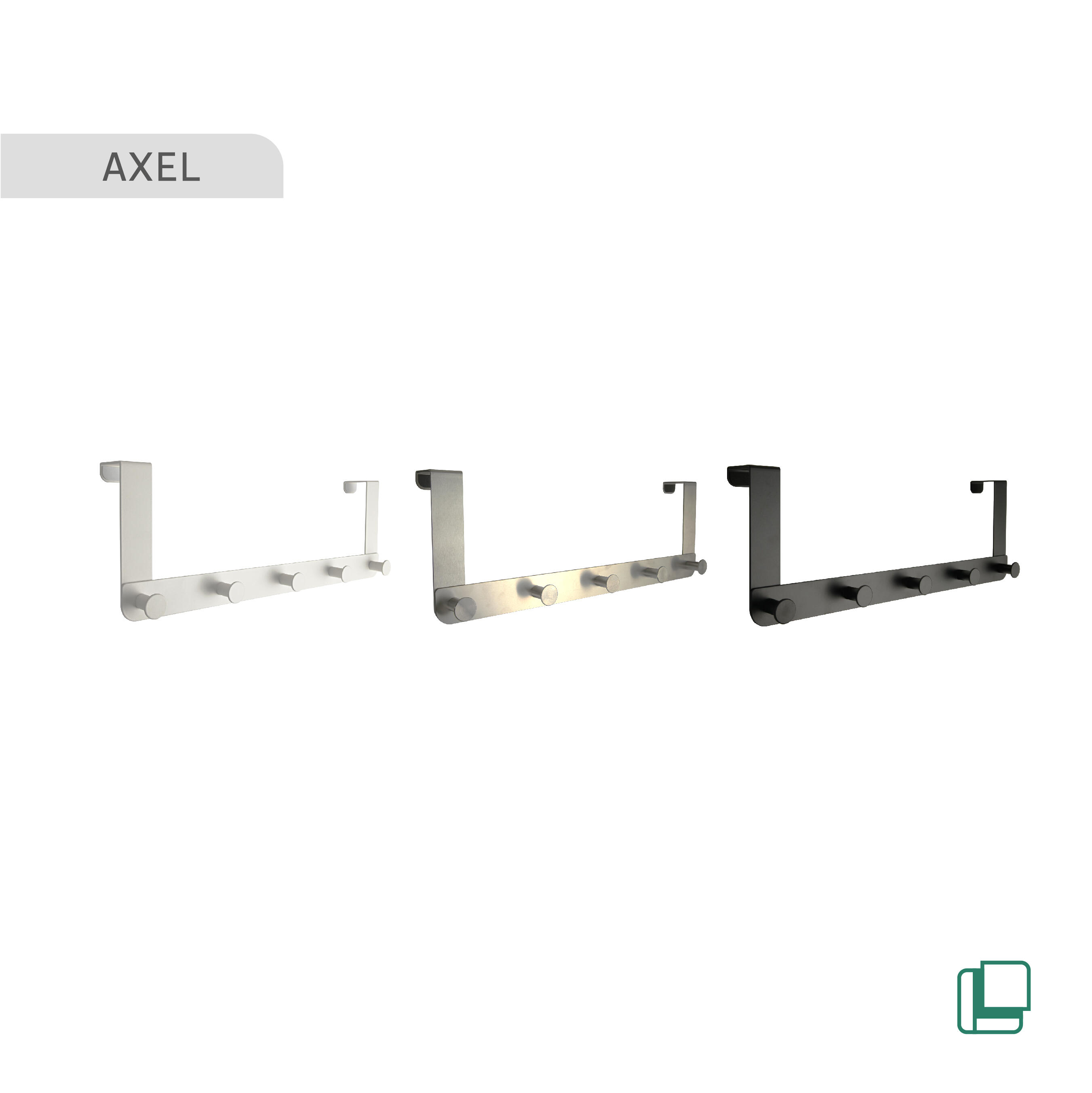 Crochet pour porte, blanc peint Door axel SPACEO - 5