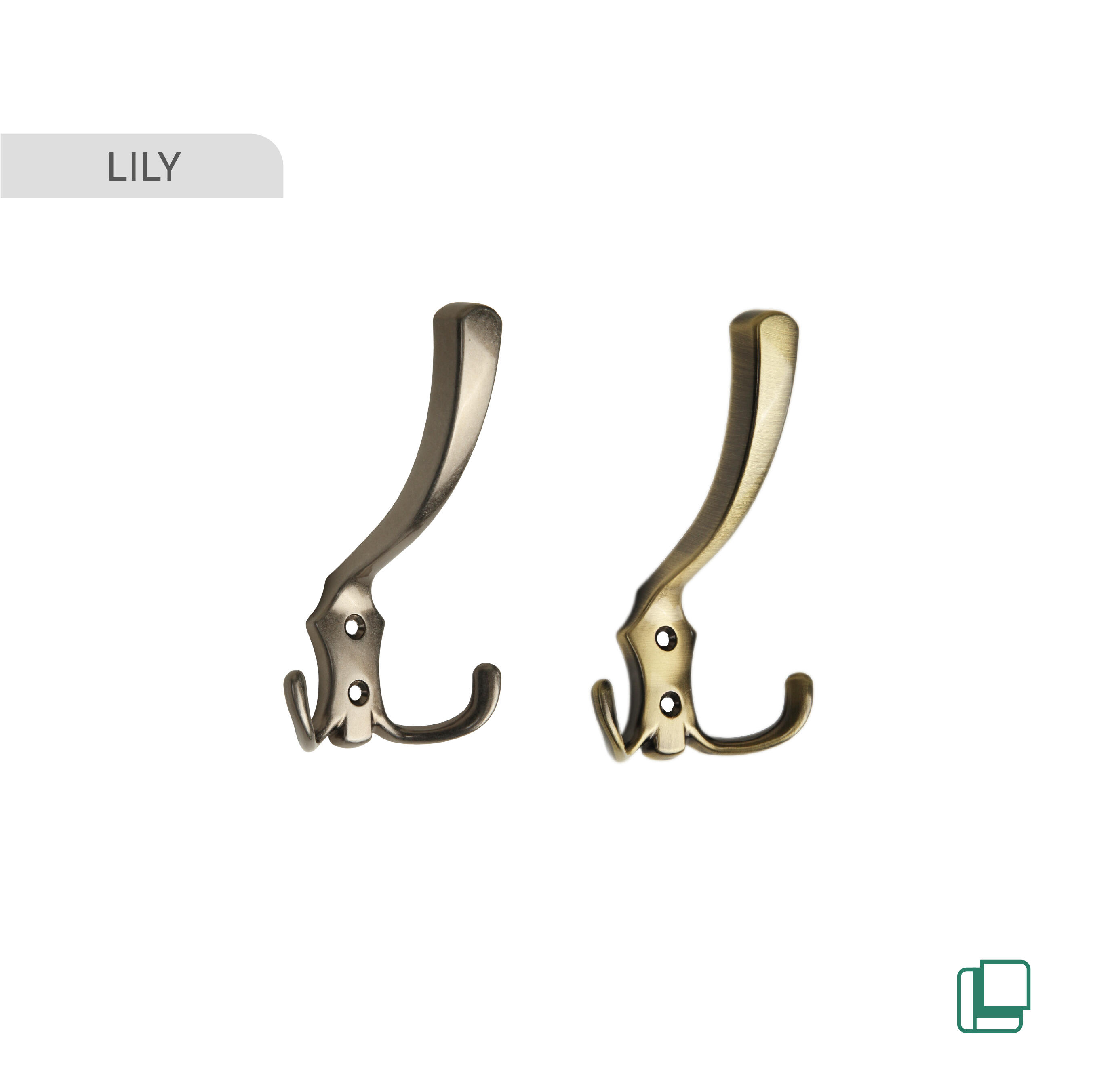 Patère à visser gris / argent Lily SPACEO - 3