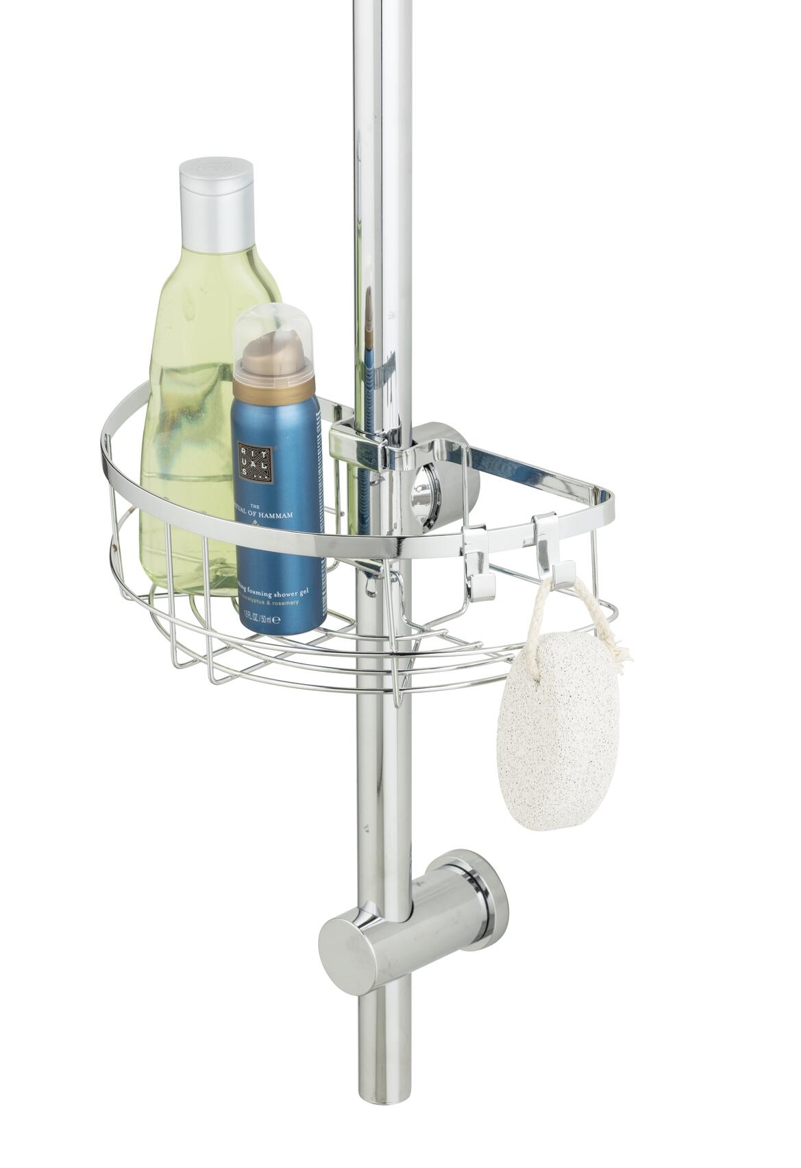 Etagère de douche argent brillant à encastrer shower rail WENKO - 4