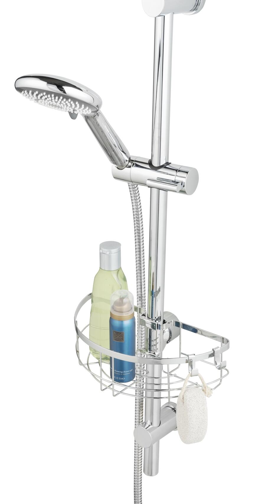 Etagère de douche argent brillant à encastrer shower rail WENKO - 3