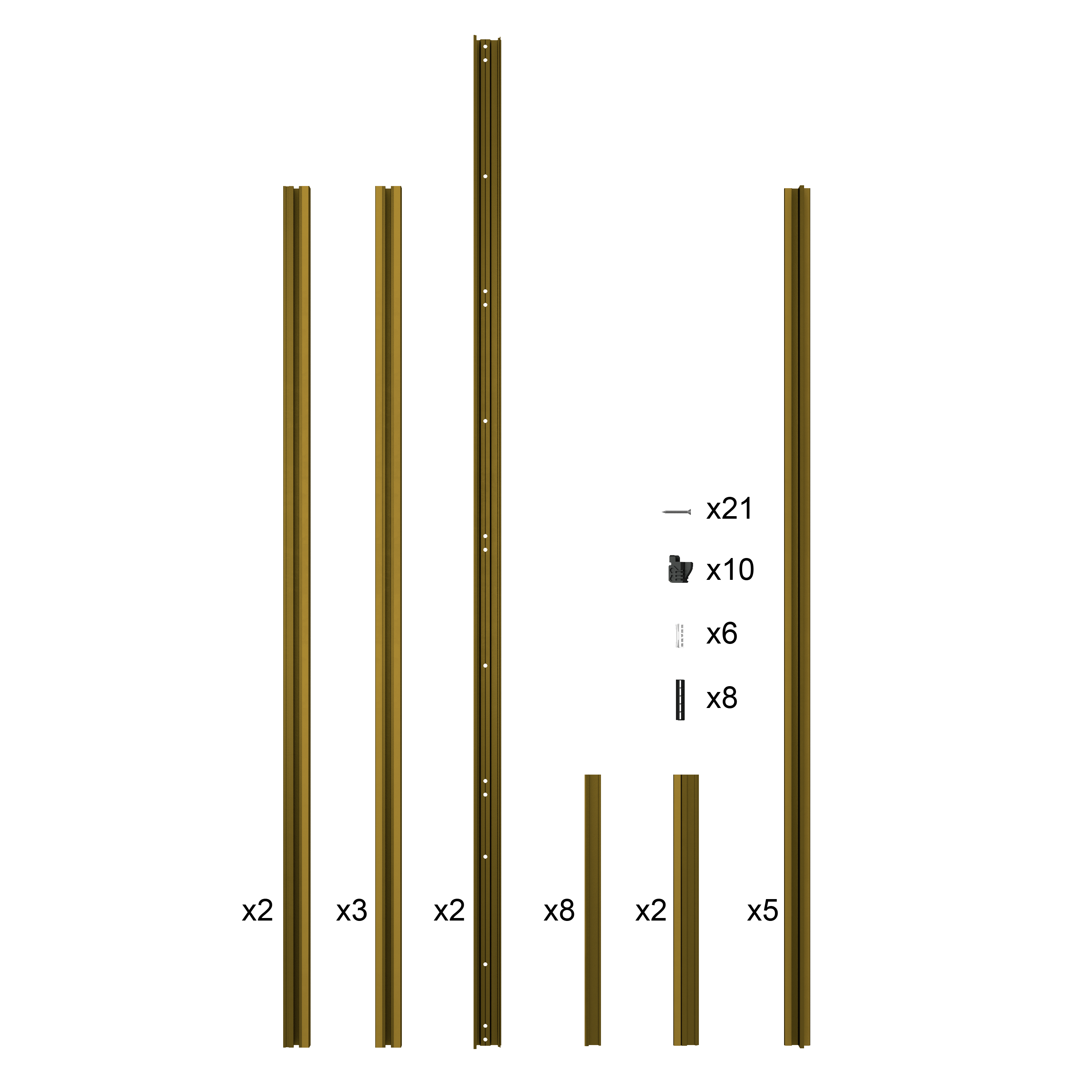Verrière bronze en aluminium fixe mat 4 carreaux, H.130 x l.123.2 cm - 8