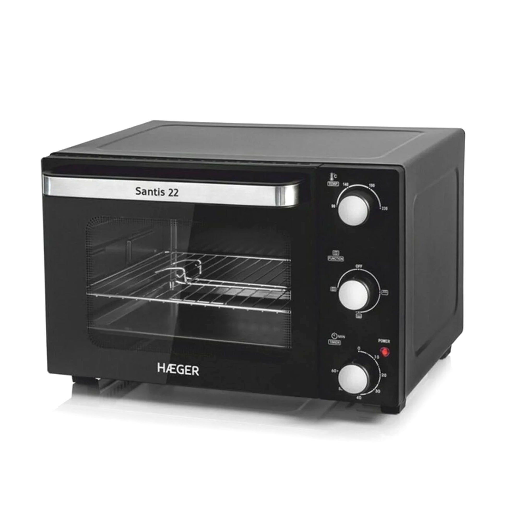 Mini horno  Cecotec Bake & Toast 570, 26 l, 1500W, Luz interior, Piedra  para Pizza y Convección, Negro