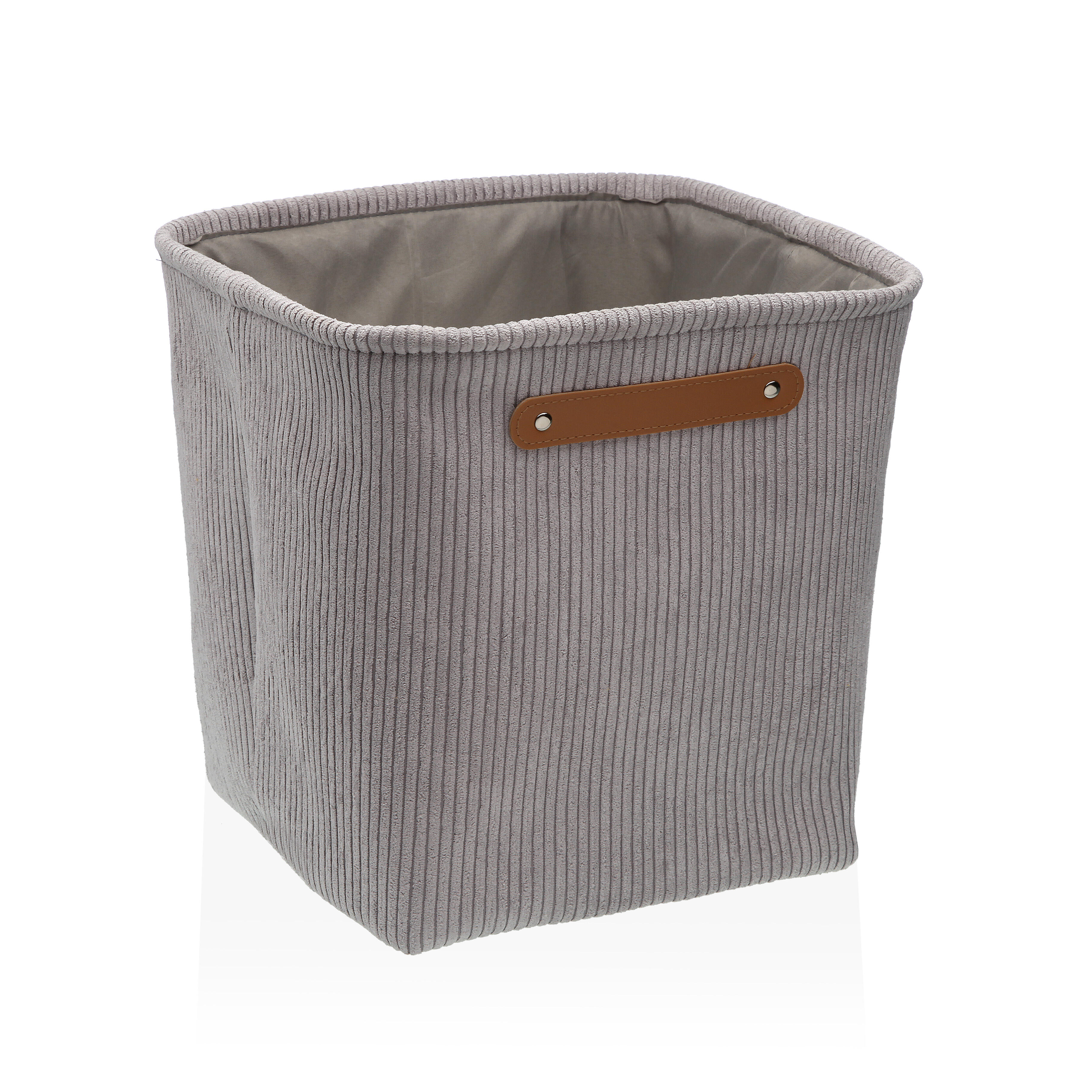 Cesta corduroy gris 31x31 cm